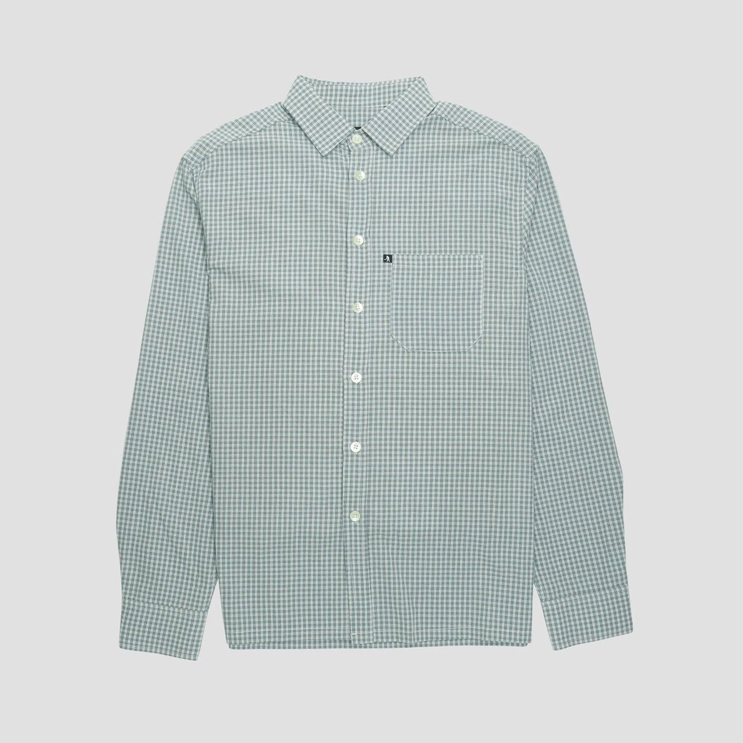 Passport Workers Check Shirt Longsleeve Teal