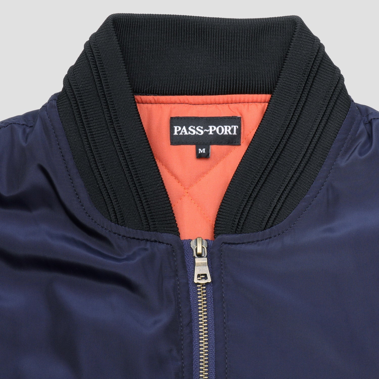 Passport Crystal Embroidery Freight Jacket Navy