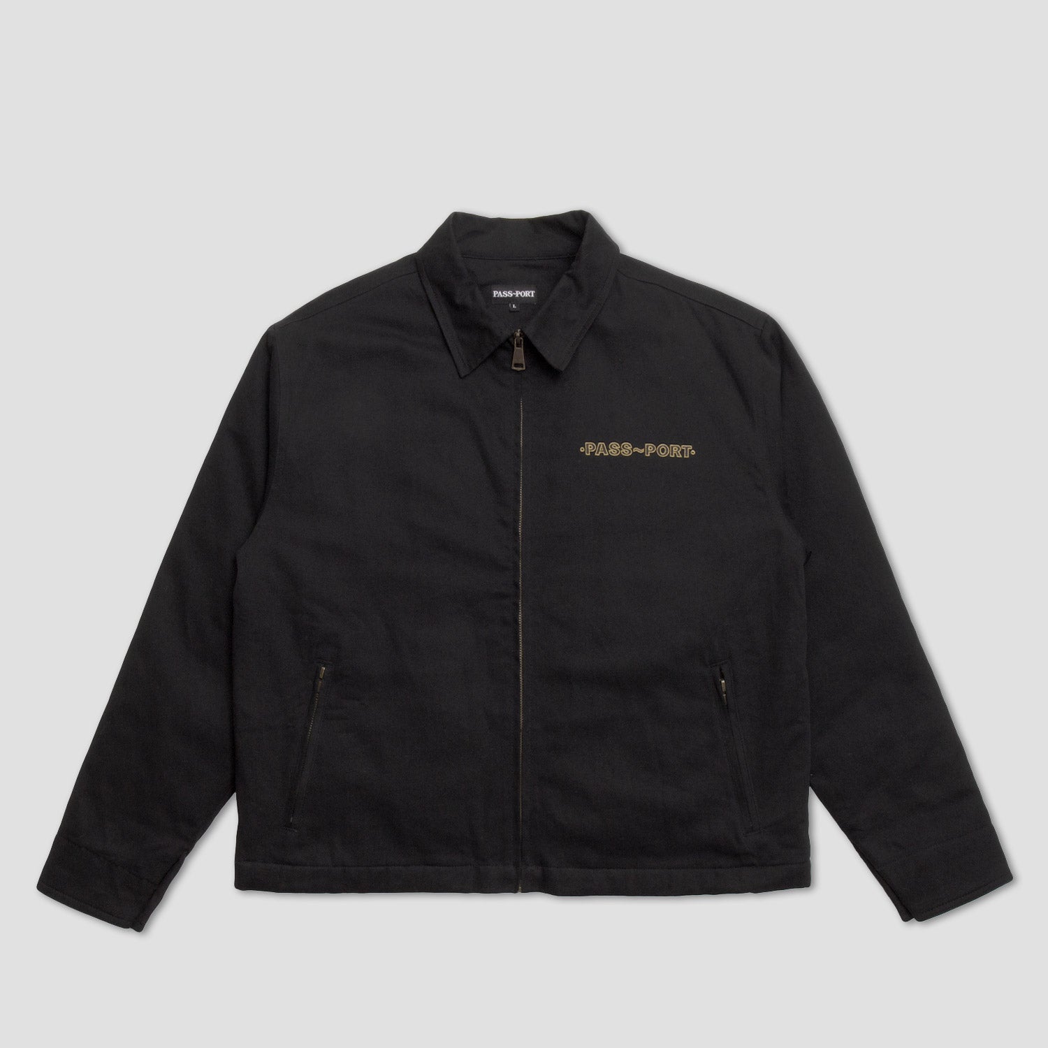 Passport Emblem Workers Jacket Black