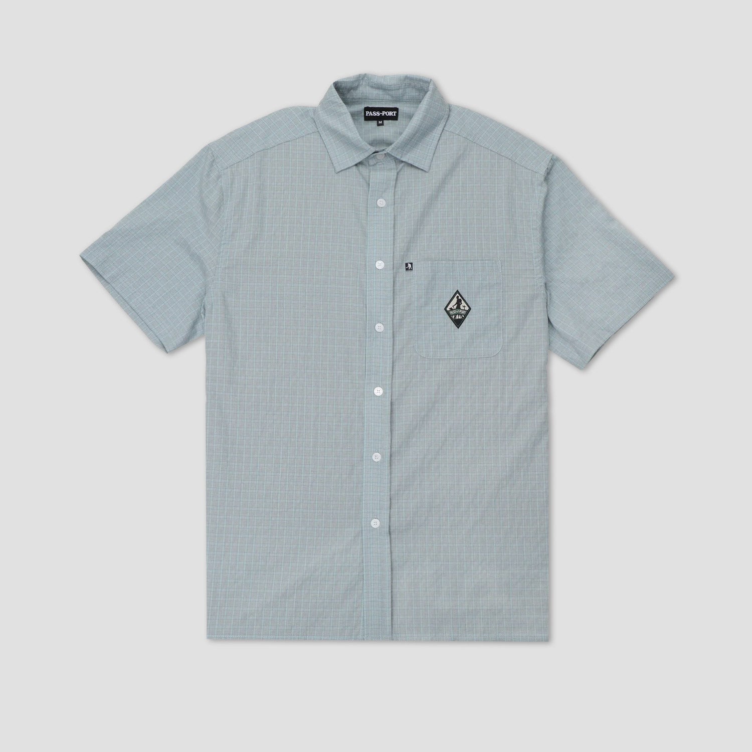 Passport Wanderer Workers Check Shortsleeve Shirt Ice