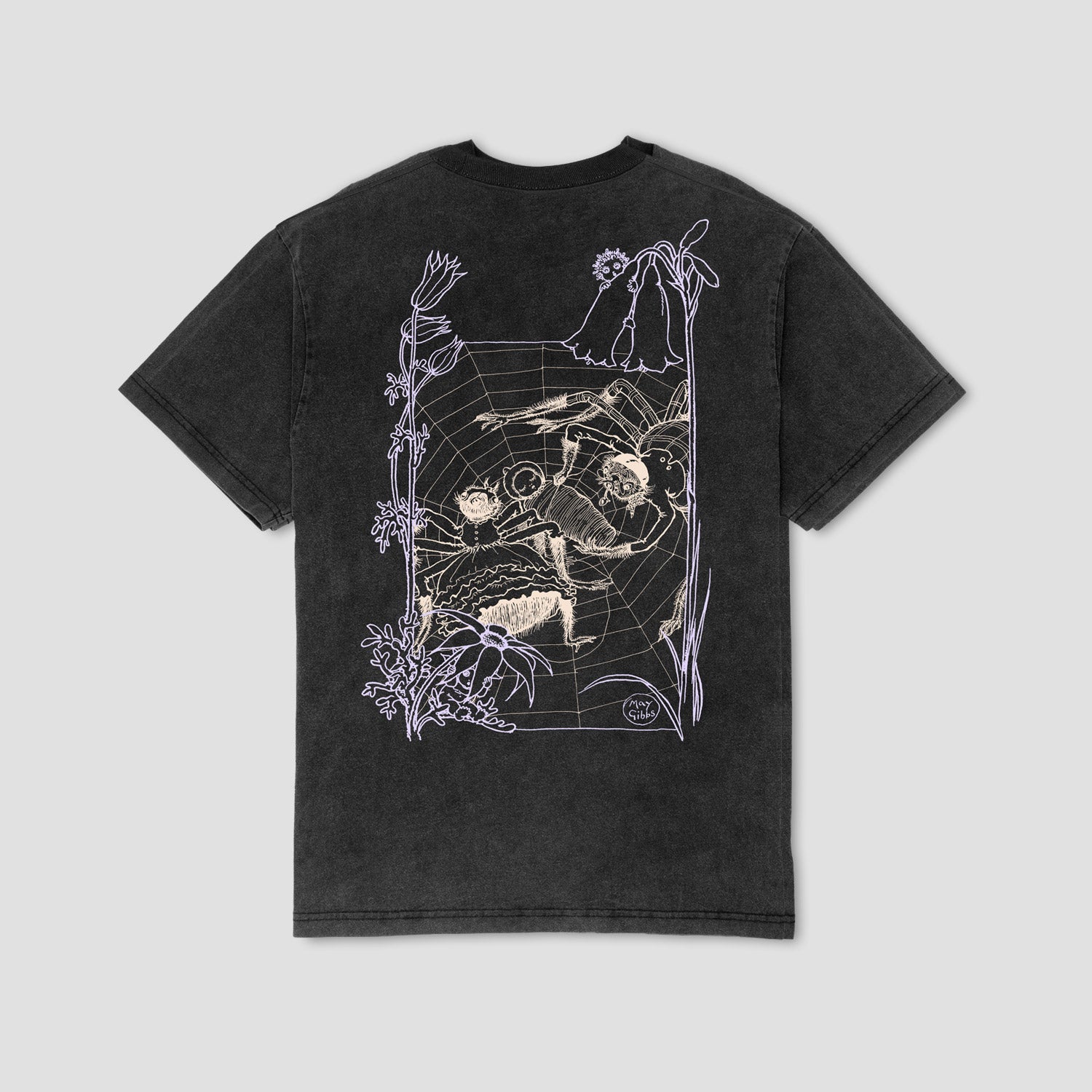 Passport Webbed Bed T-Shirt Acid Black