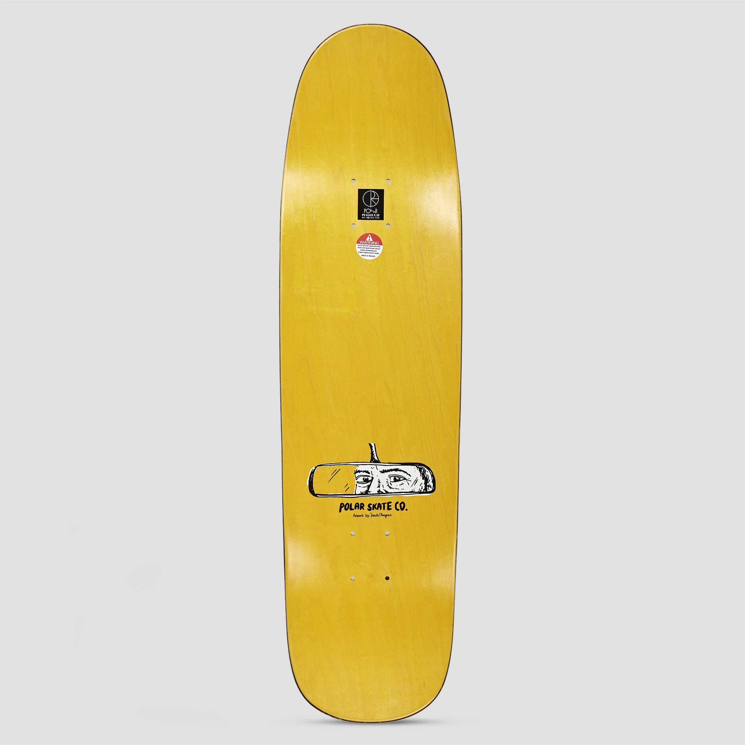 Polar P9 Shape Oskar Rozenberg Drivers License Yellow Skateboard Deck