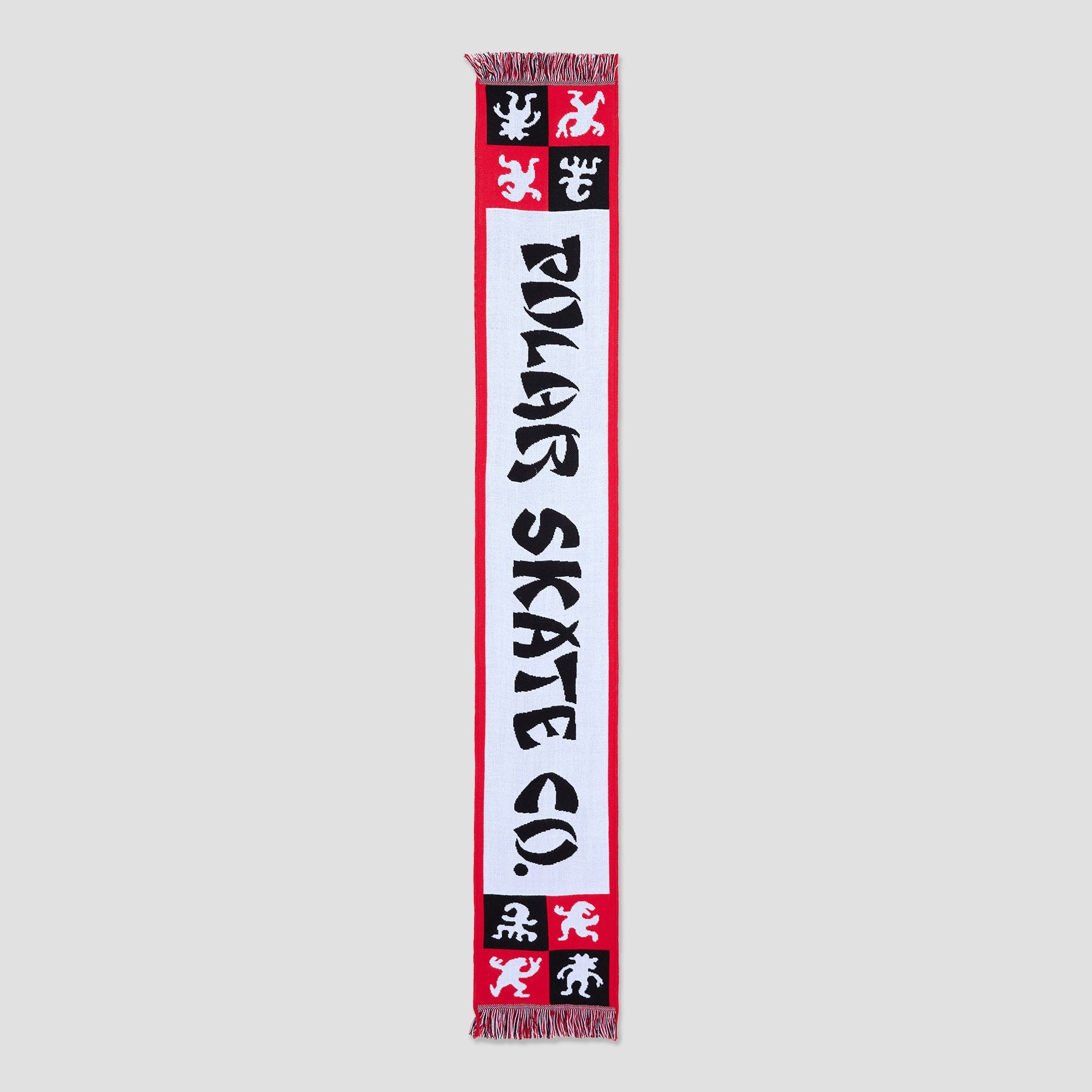 Polar Football Scarf Checkers Red