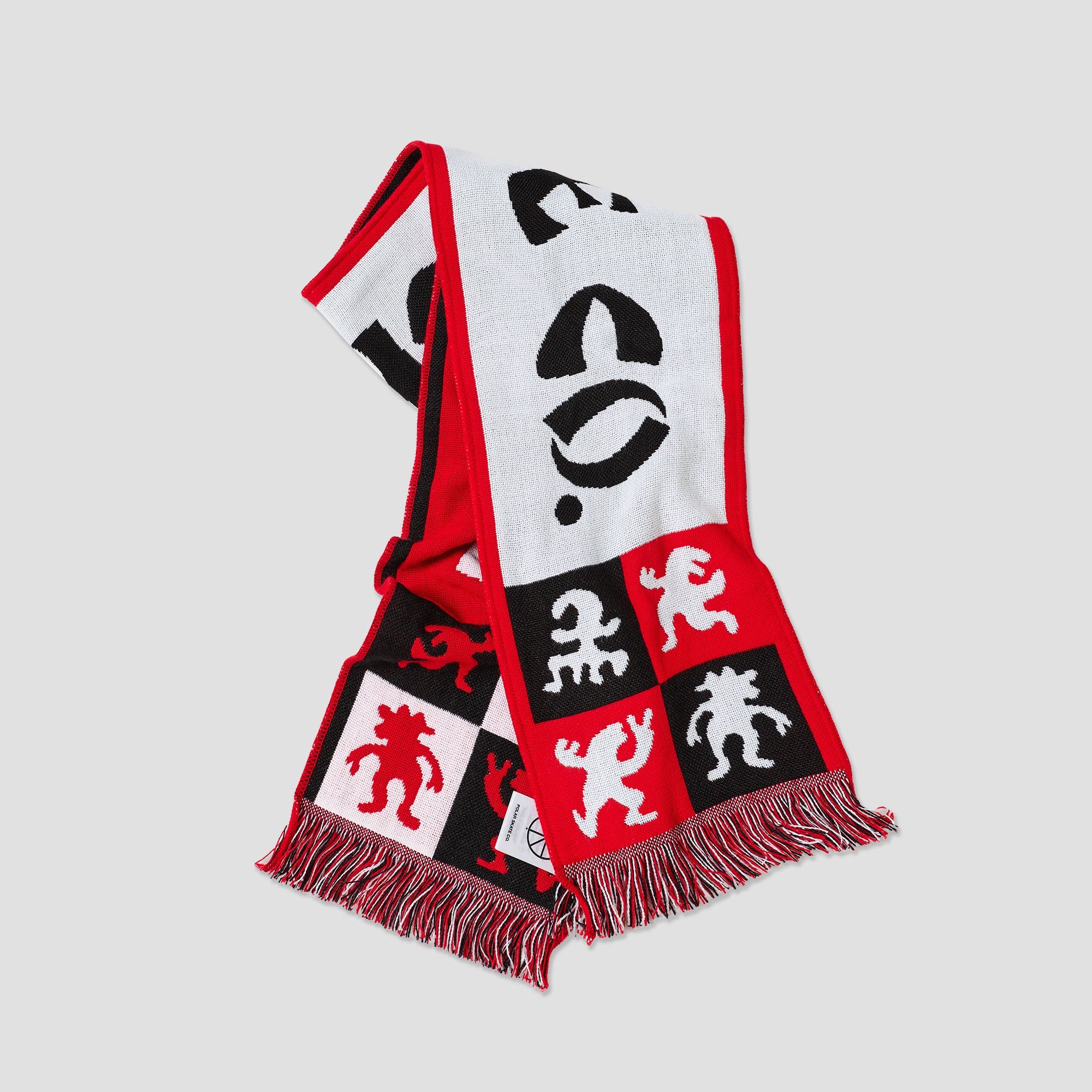 Polar Football Scarf Checkers Red