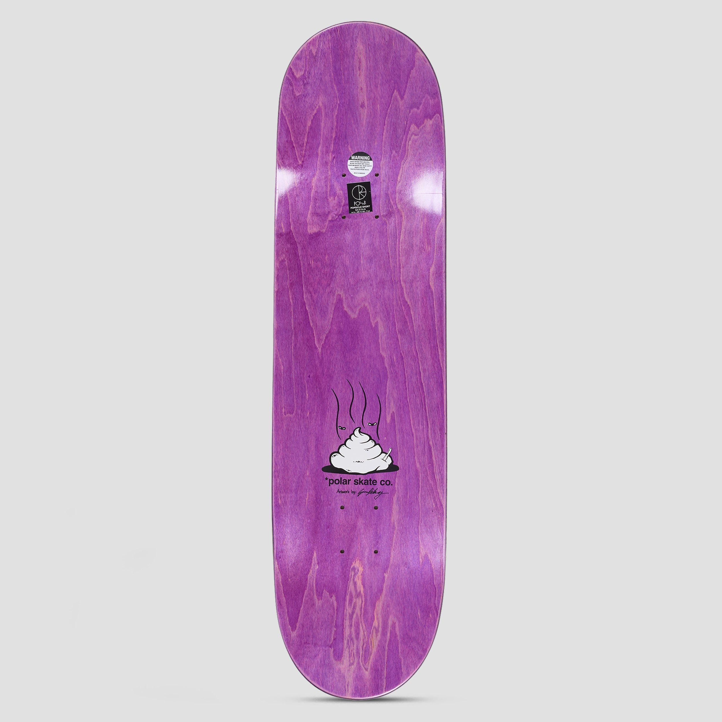 Polar 8.5 Nick Boserio Useless Wooden Dog Skateboard Deck Yellow