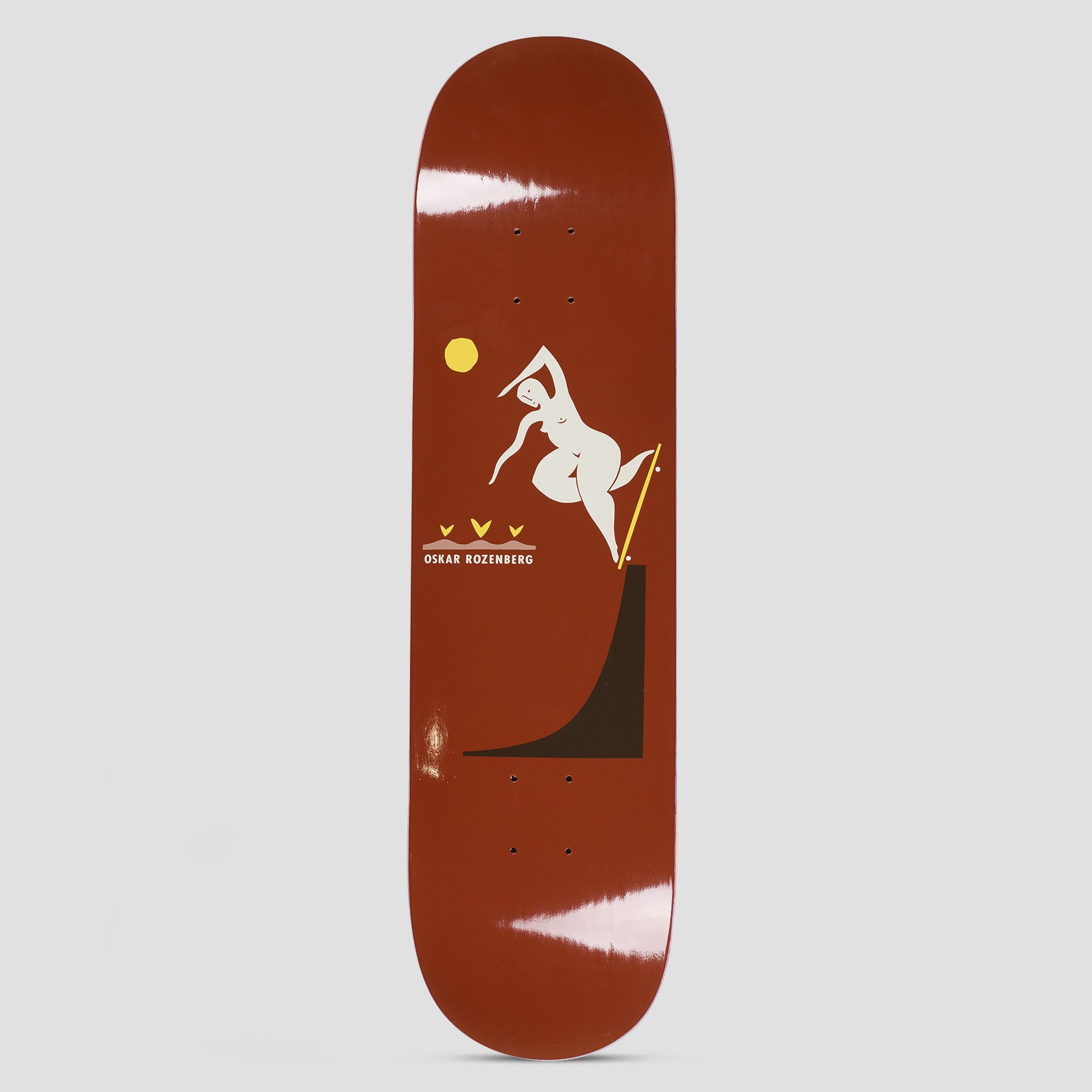 Polar 8.0 Oskar Rozenberg BS Noseblunt Skateboard Deck Burnt Red