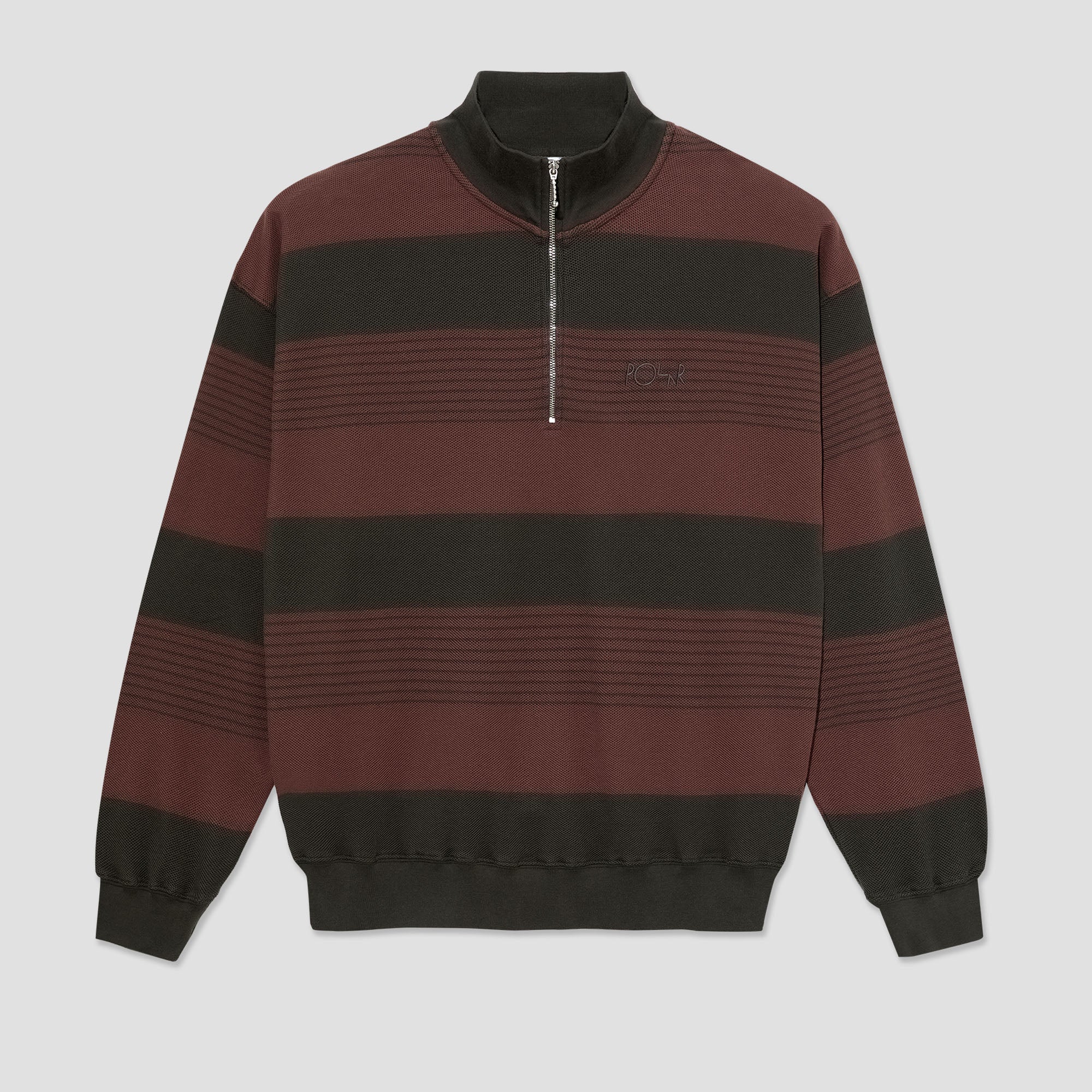 Polar Half Zip Longsleeve Shirt Dirty Black / Brownstone