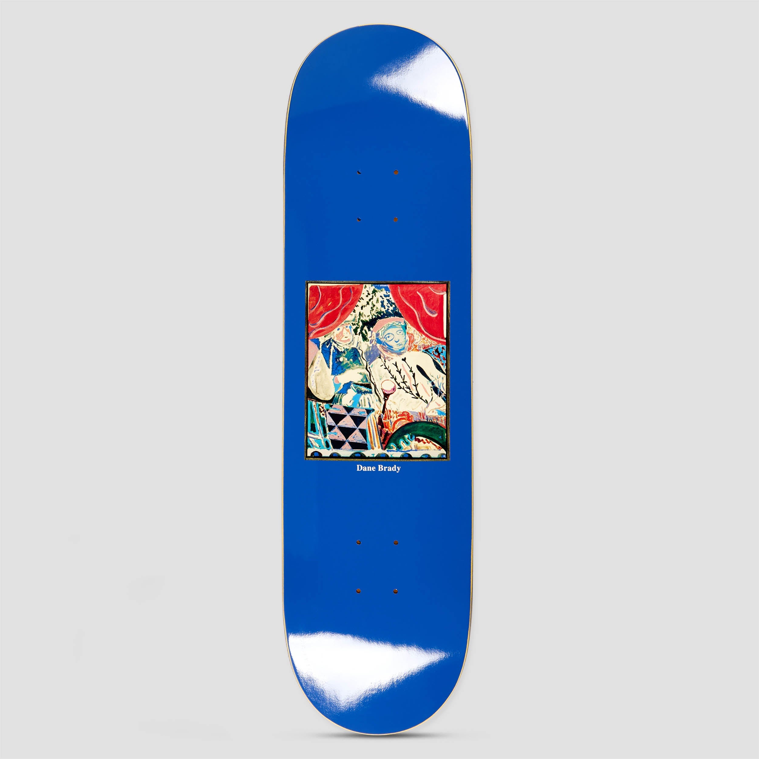 Polar 8.5 Short Dane Brady Time Travellers Skateboard Deck Blue