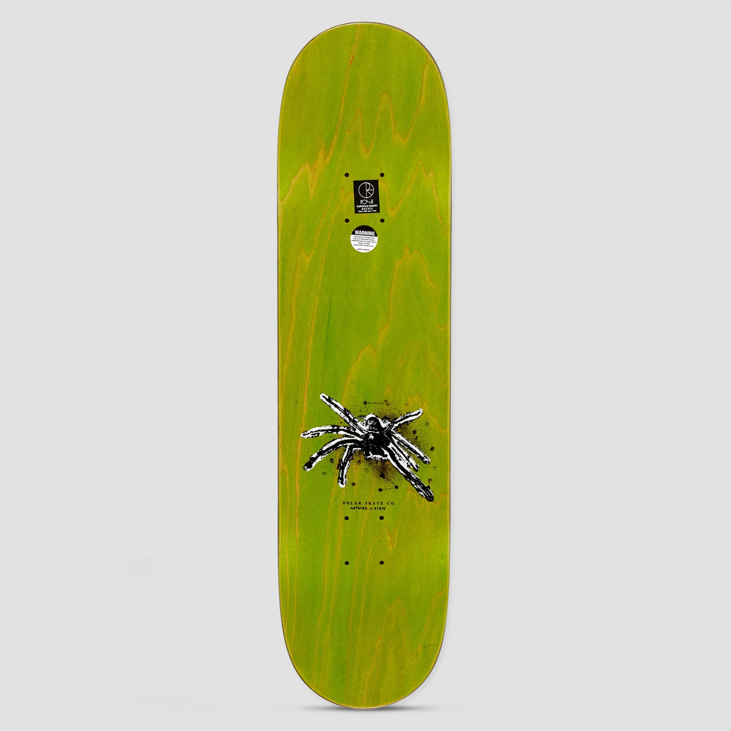 Polar 8.0 Short David Stenström Spider Skateboard Deck