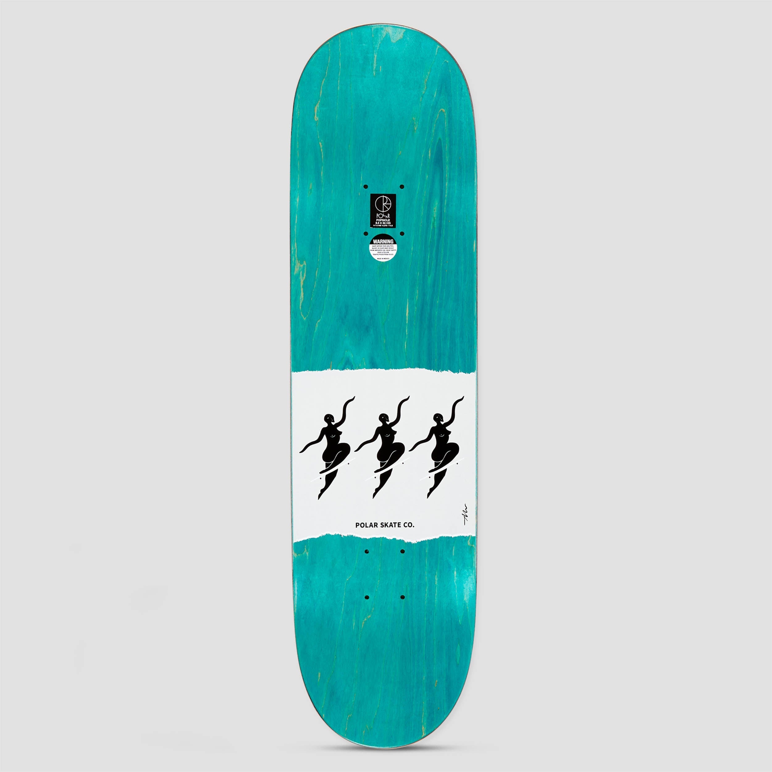 Polar 8.5 Team Model No Complies Skateboard Deck White