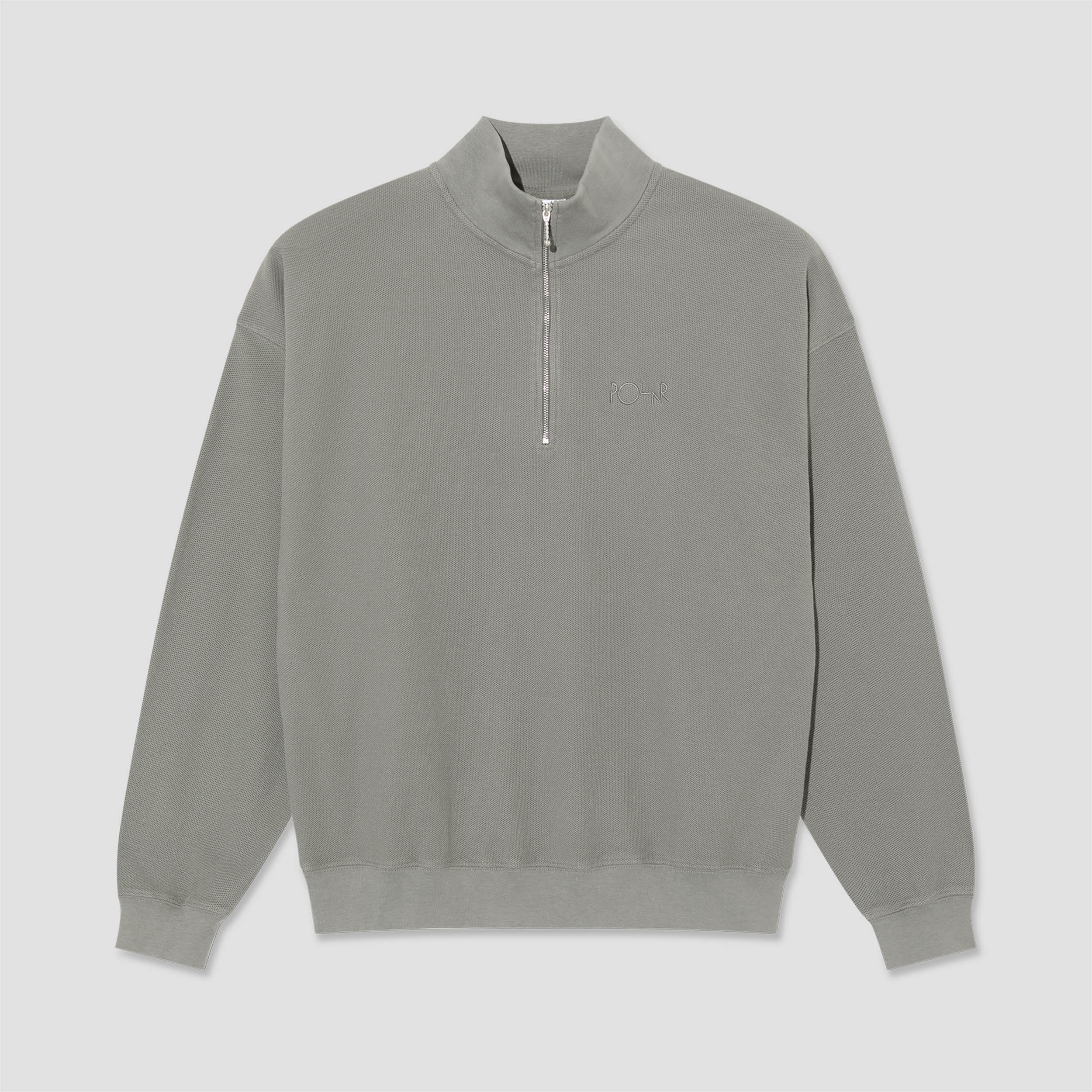 Polar Pique Half Zip Longsleeve Shirt Grey