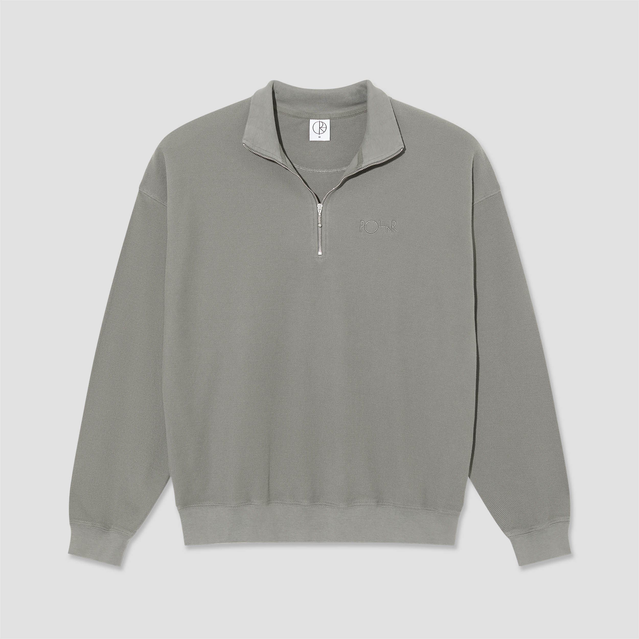 Polar Pique Half Zip Longsleeve Shirt Grey