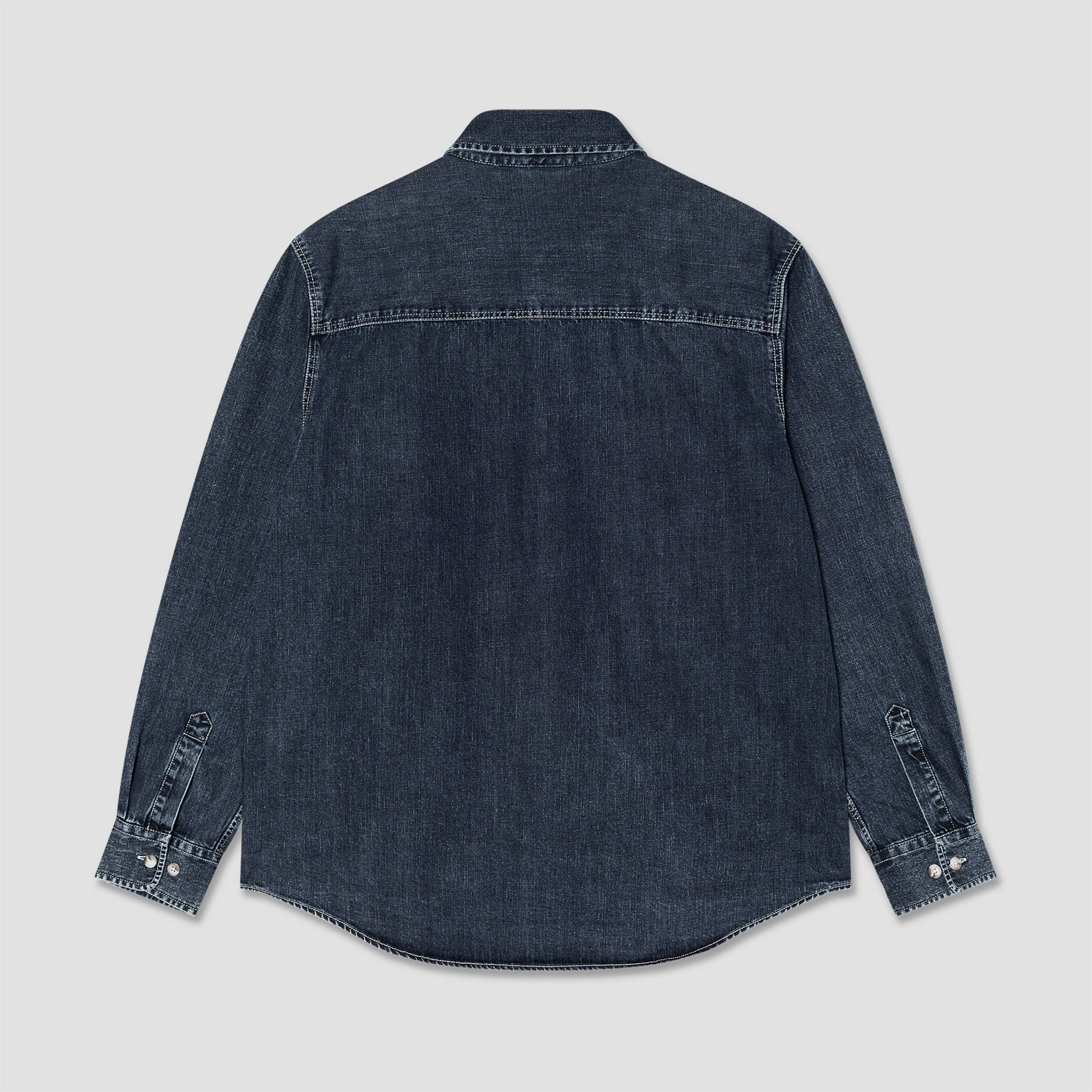 Polar Mike Longsleeve Shirt Denim Washed Blue