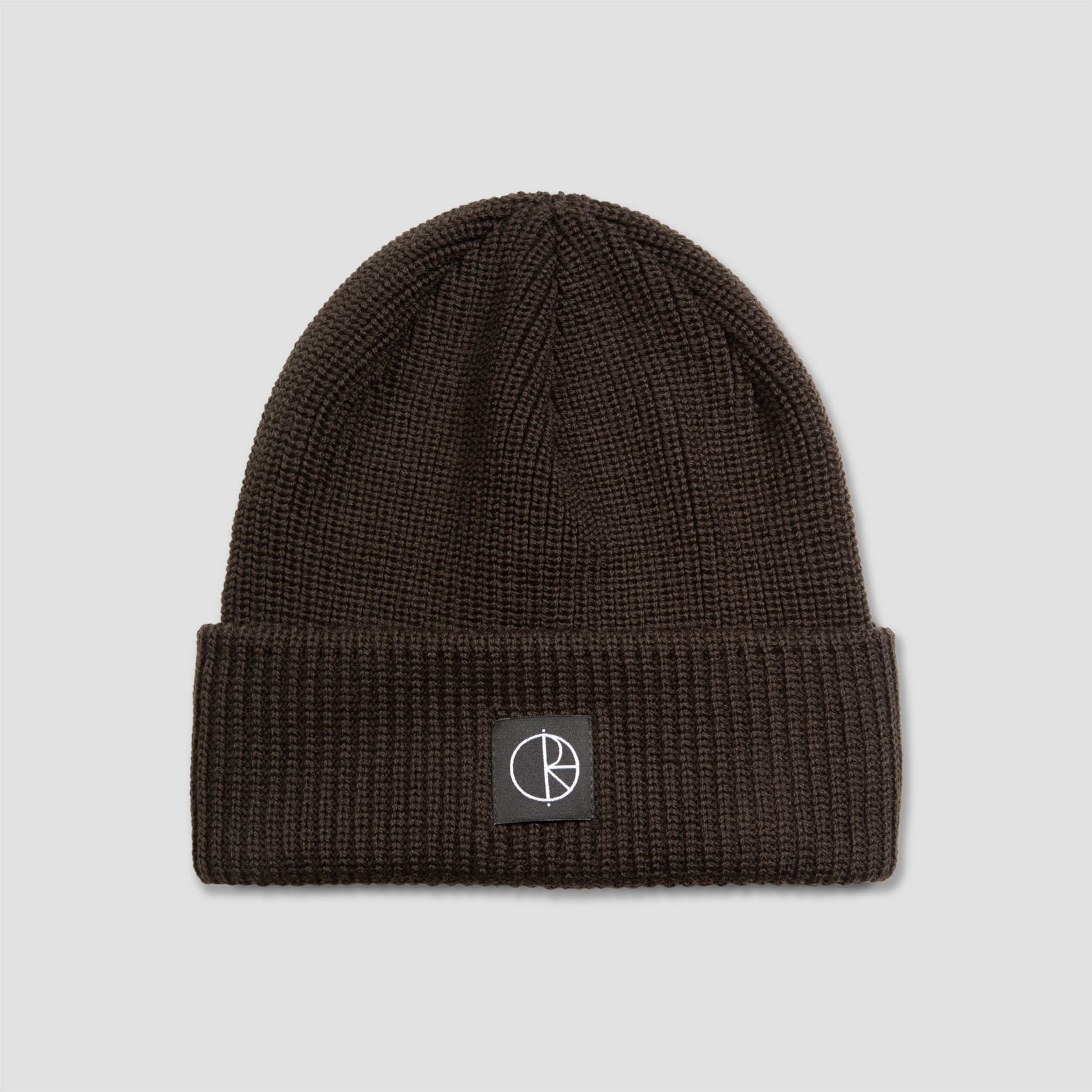 Polar Double Fold Merino Beanie Brown