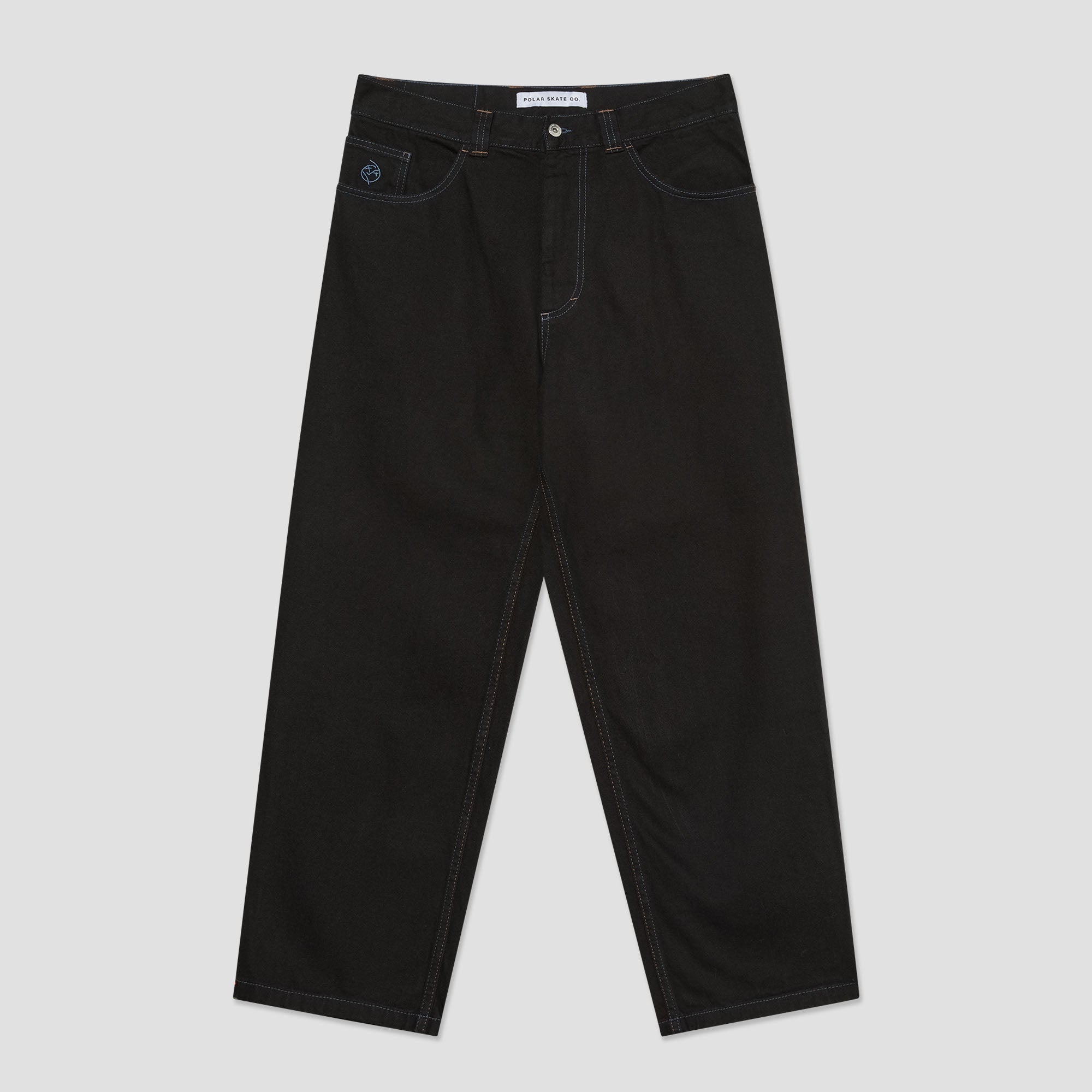 Polar Big Boy Pants Black / Blue Stitching
