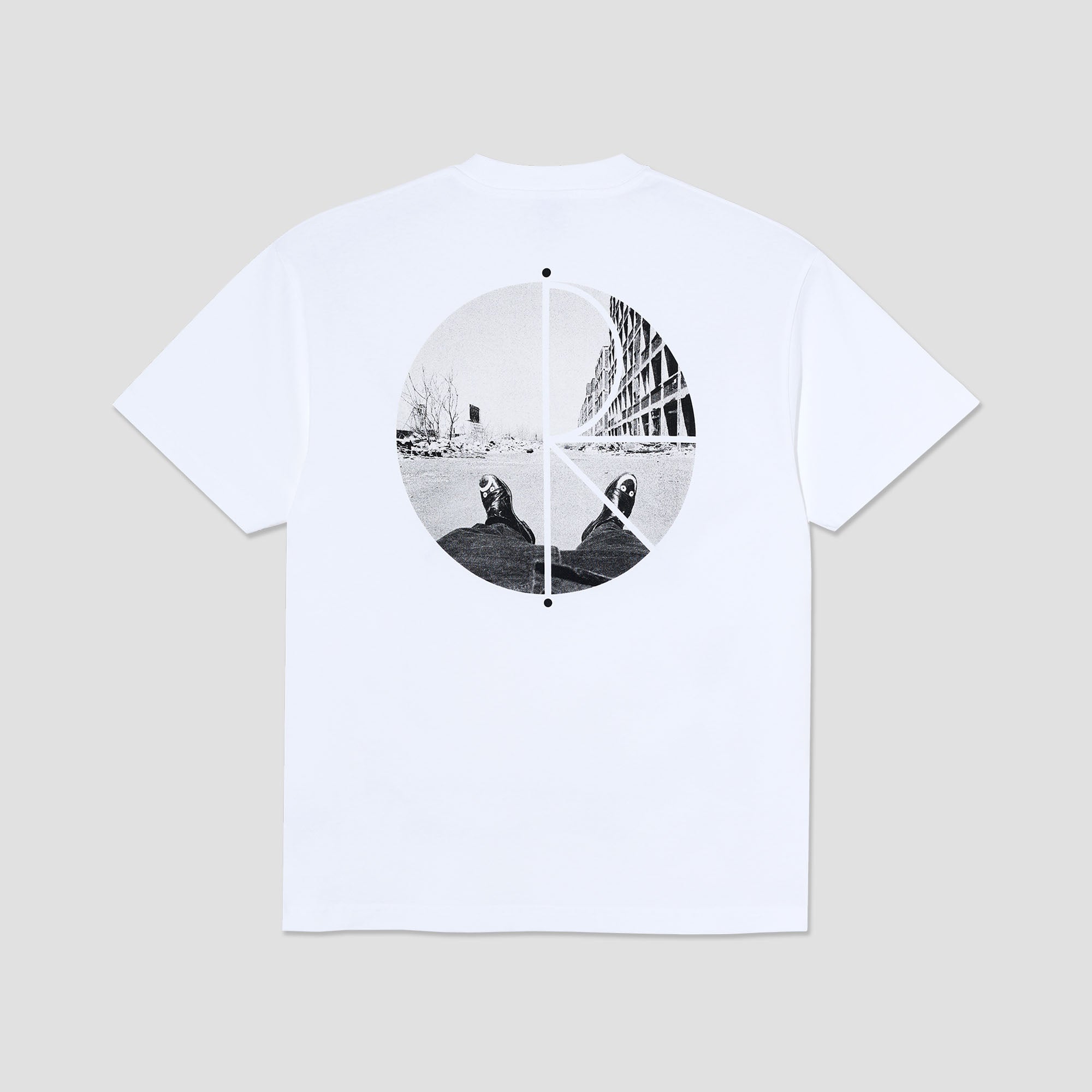 Polar Fill Logo Happy Sad T-Shirt White