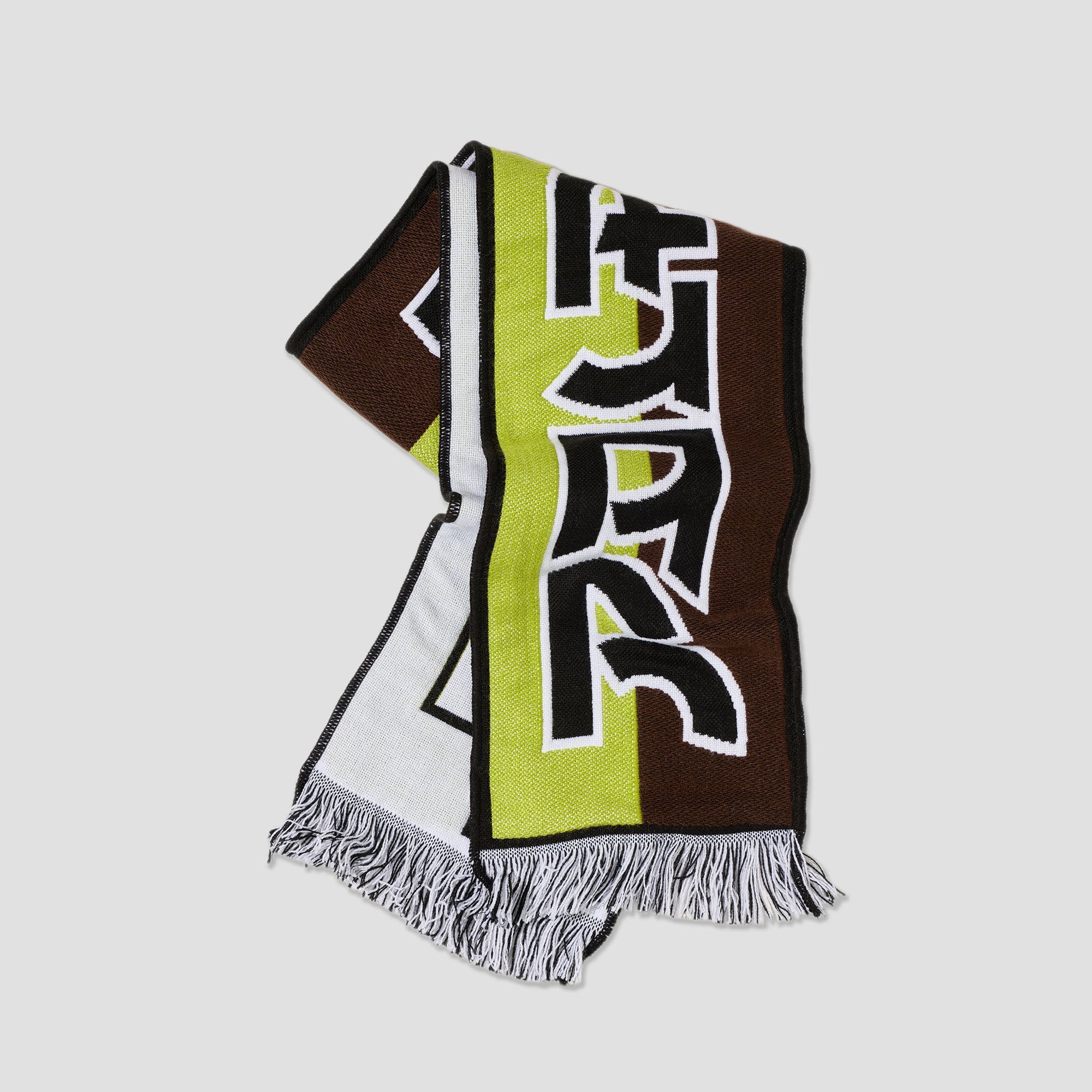 Polar Squares Football Scarf Green / Brown