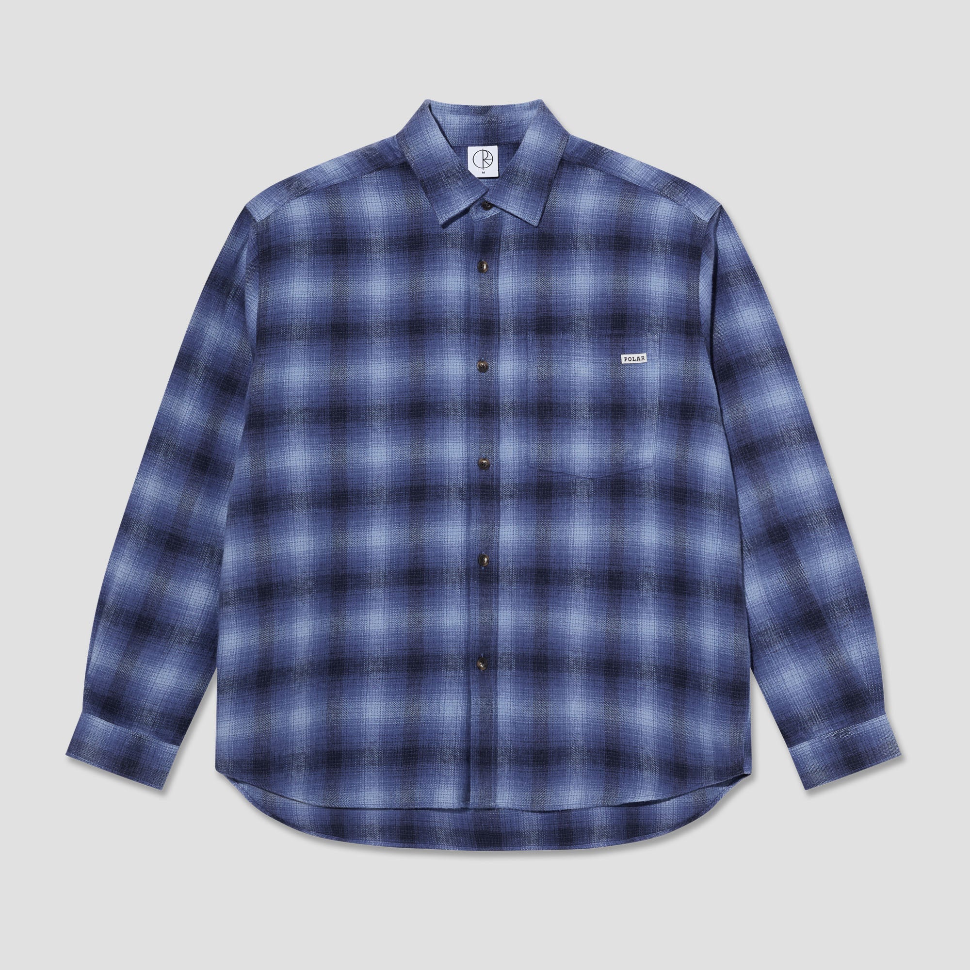Polar Mitchell Longsleeve Shirt Shadow Check Blue