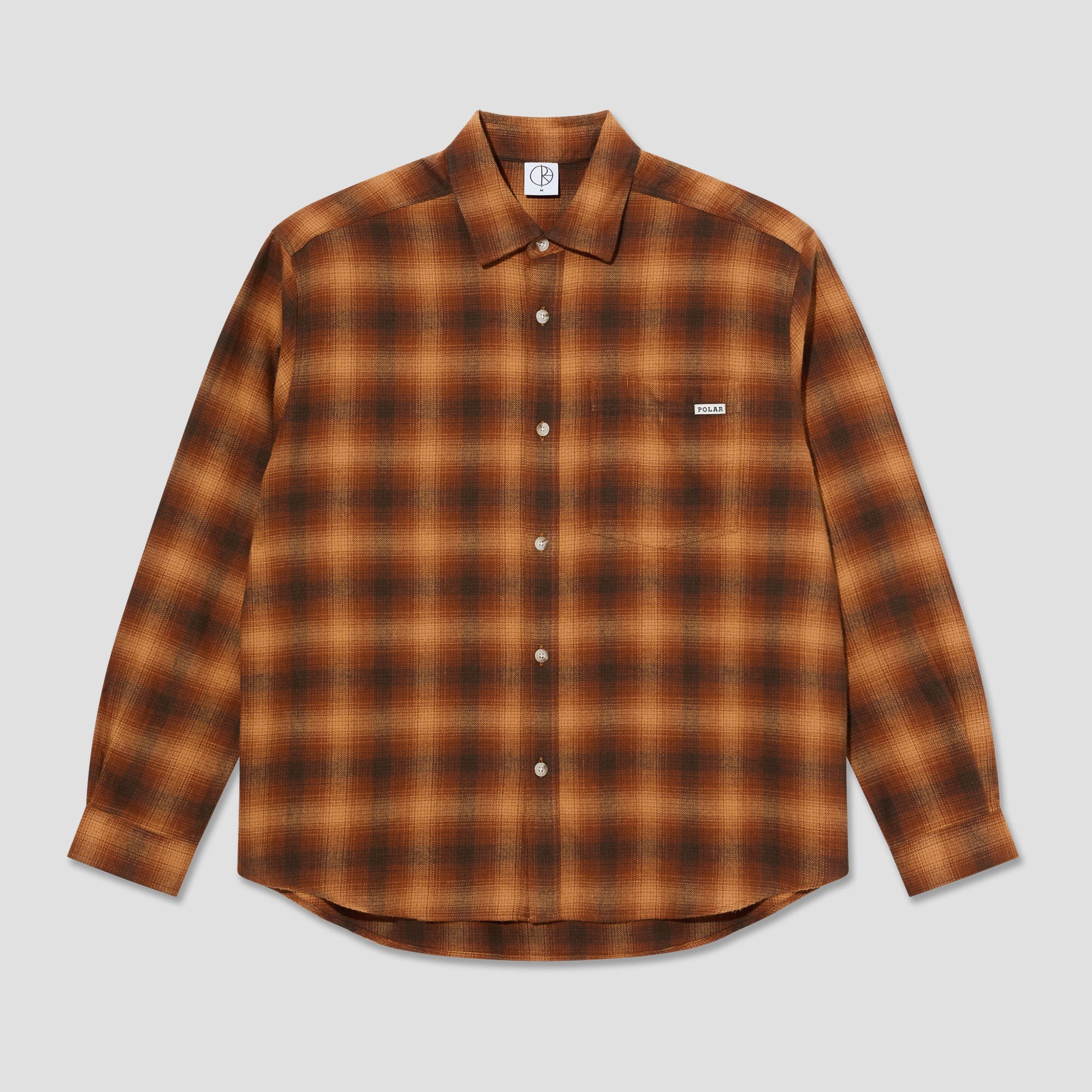 Polar Mitchell Longsleeve Shirt Shadow Check Caramel
