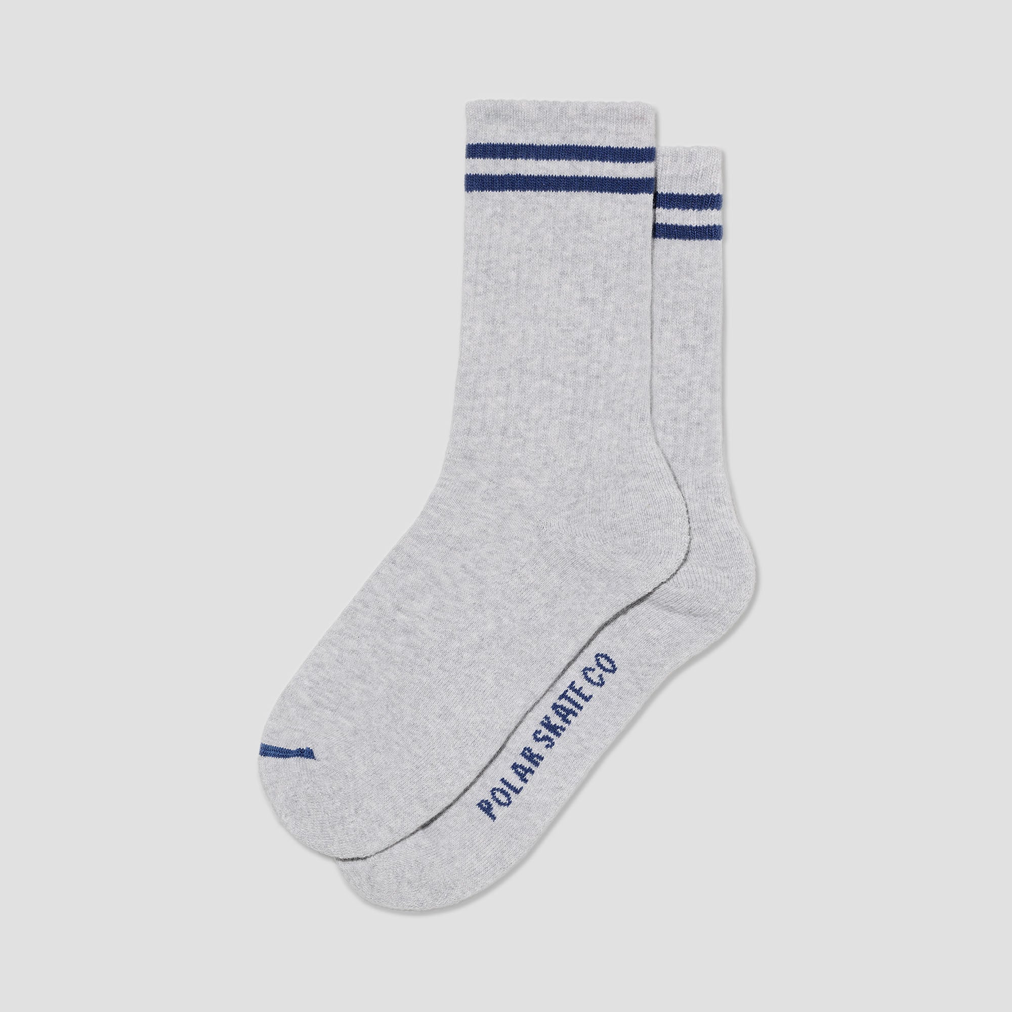 Polar Rib 2 Stripes Socks Heather Grey / Blue