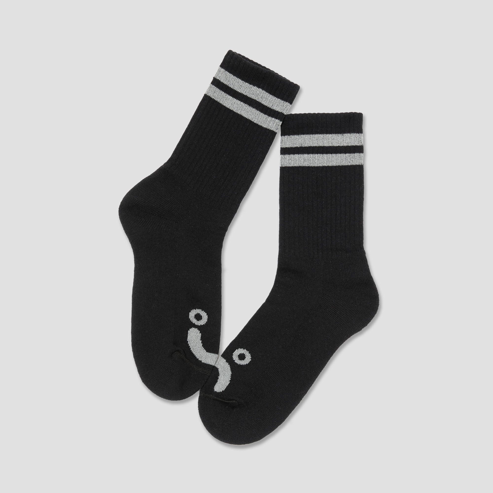 Polar Rib Happy Sad Socks Black / Heather Grey