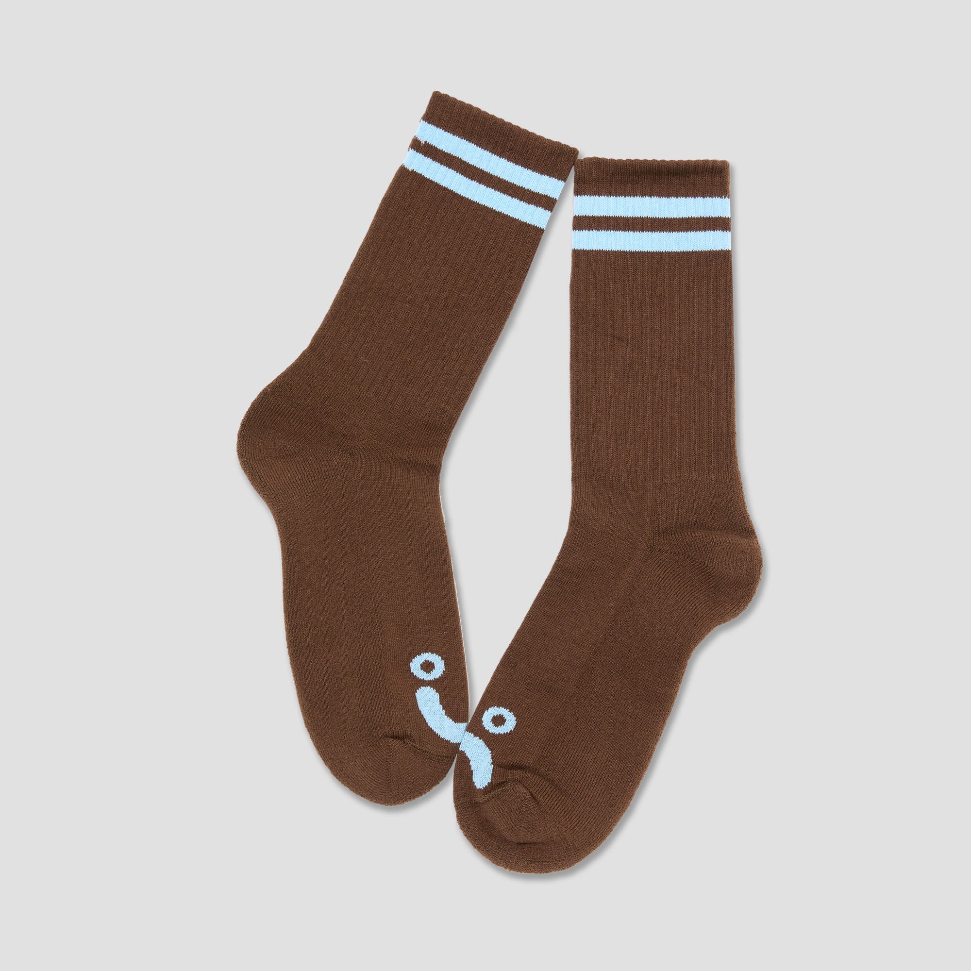 Polar Rib Happy Sad Socks Brown / Blue