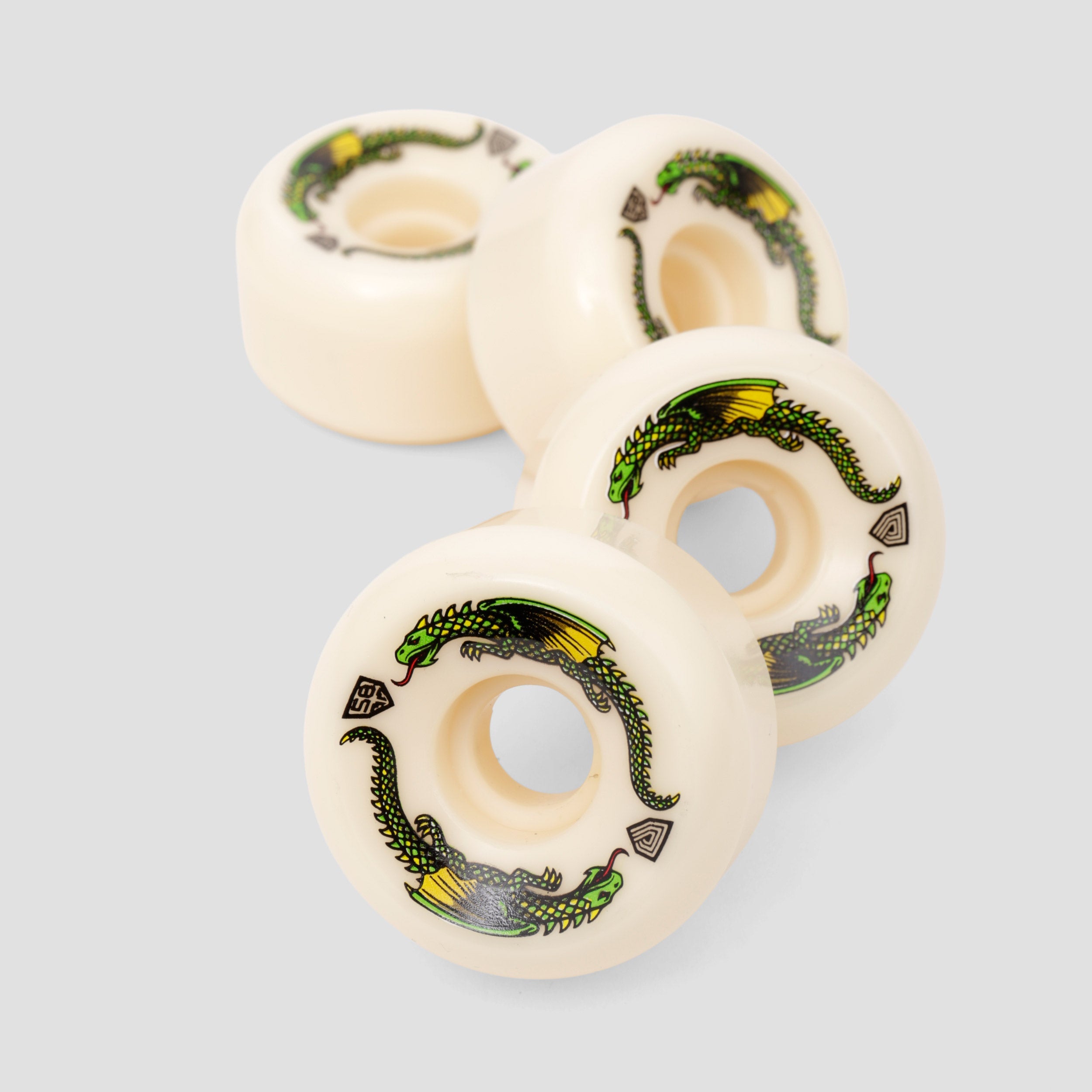 Powell Peralta Dragon Formula 58mm 33mm 93A Skateboard Wheels White
