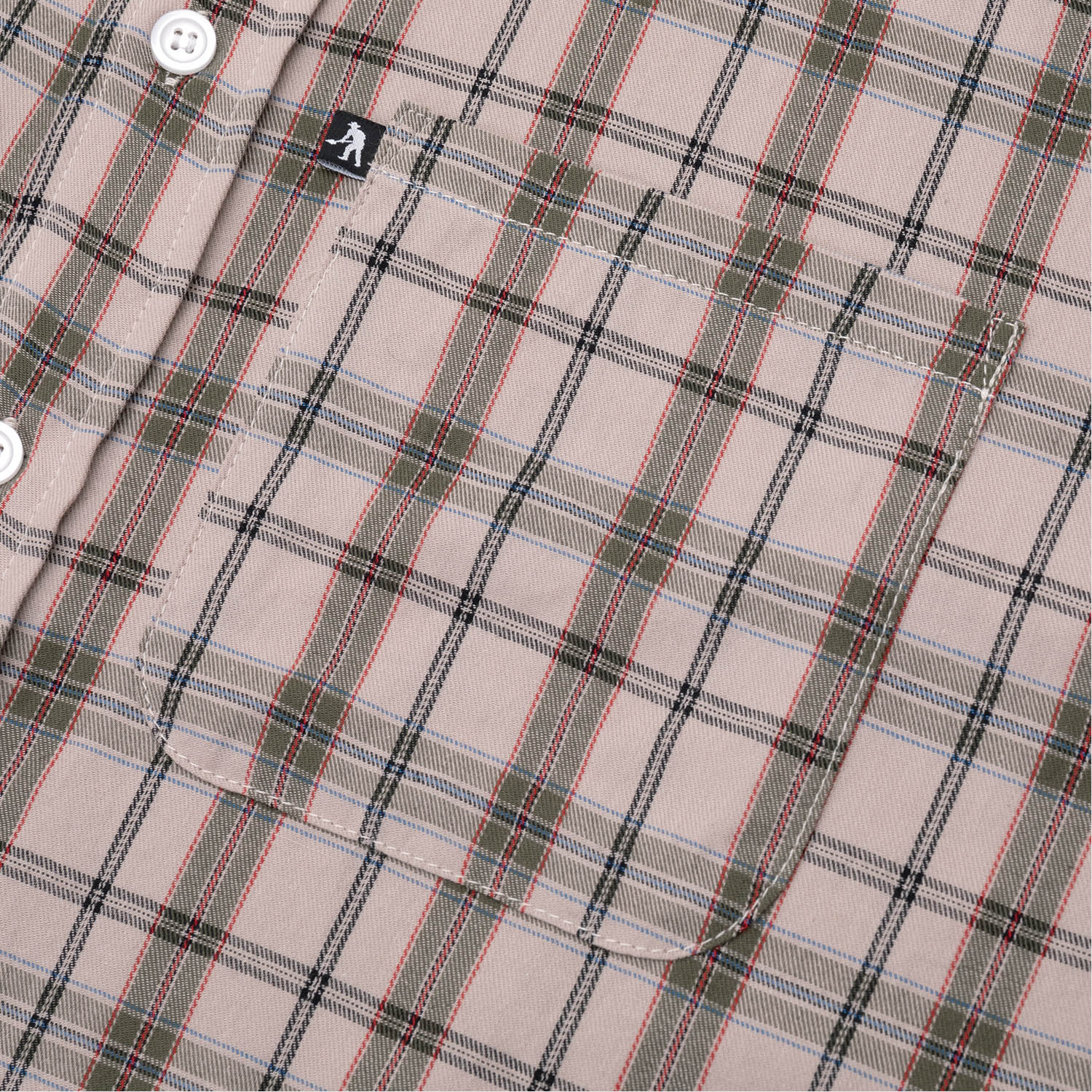 PassPort Workers Check Shirt Shortsleeve Sand