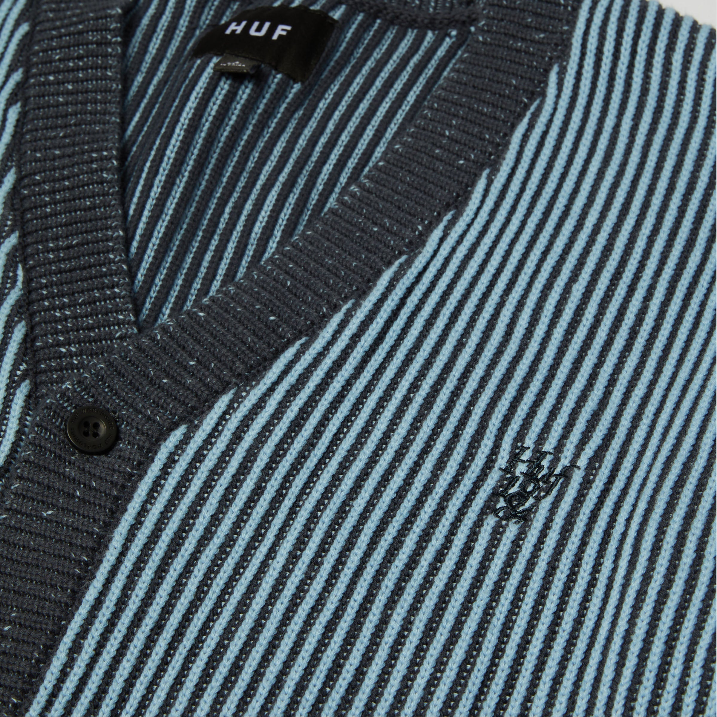 HUF Repeater Cardigan Washed Blue