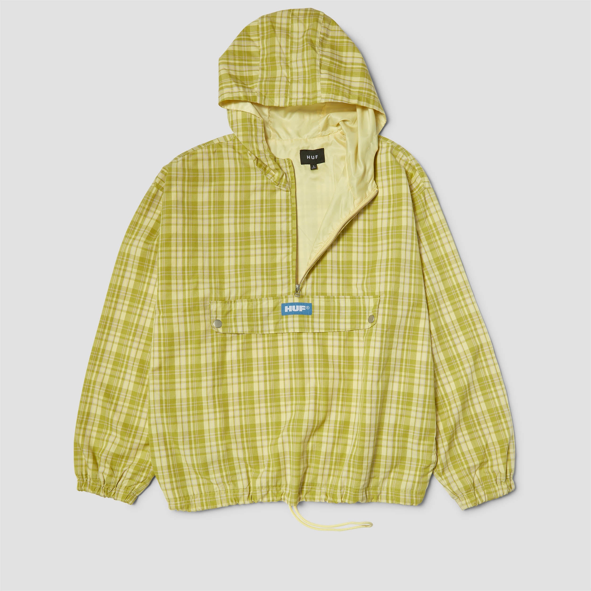 Huf Rivington Plaid Anorak Tarragon