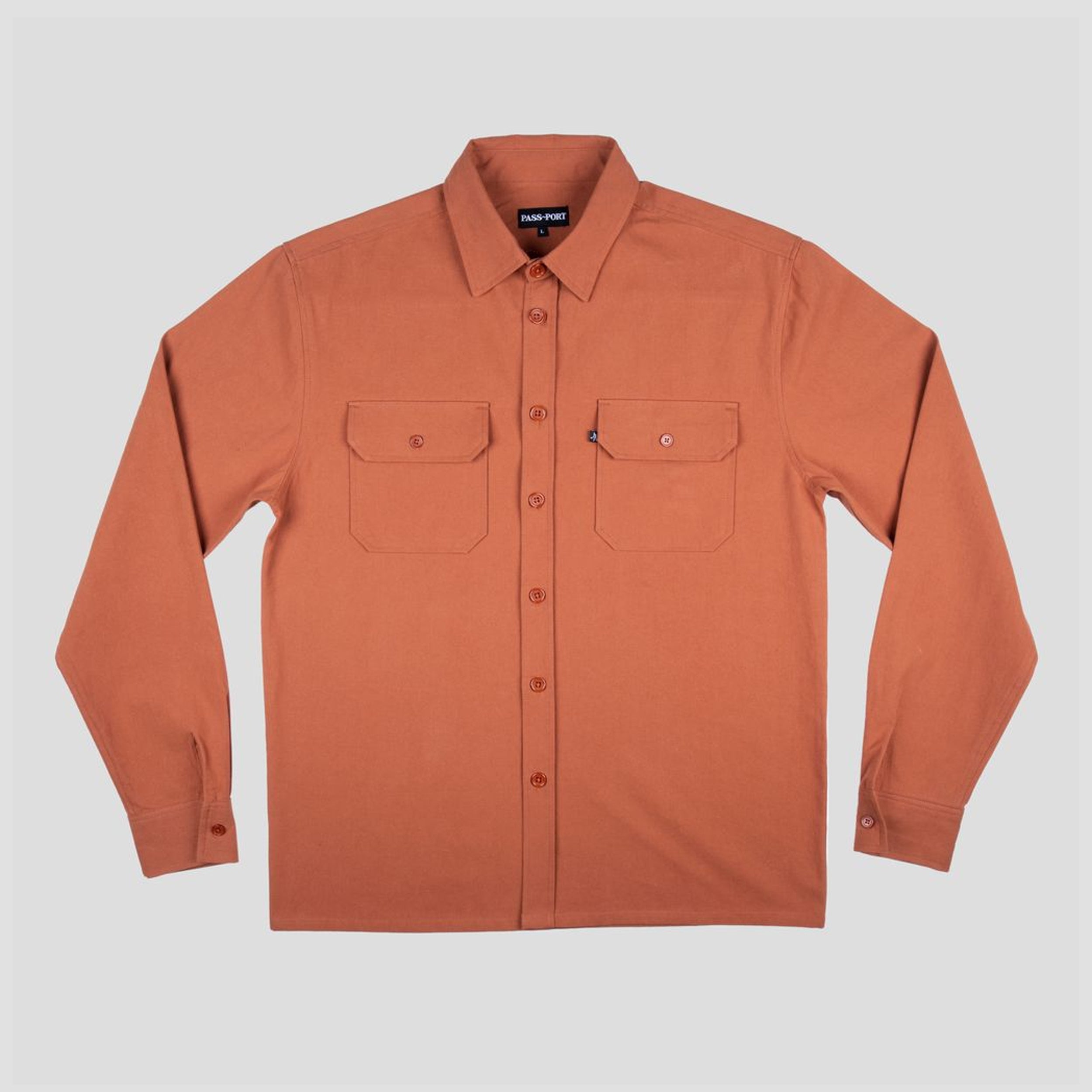 Passport Workers Shirt Longsleeve Rust