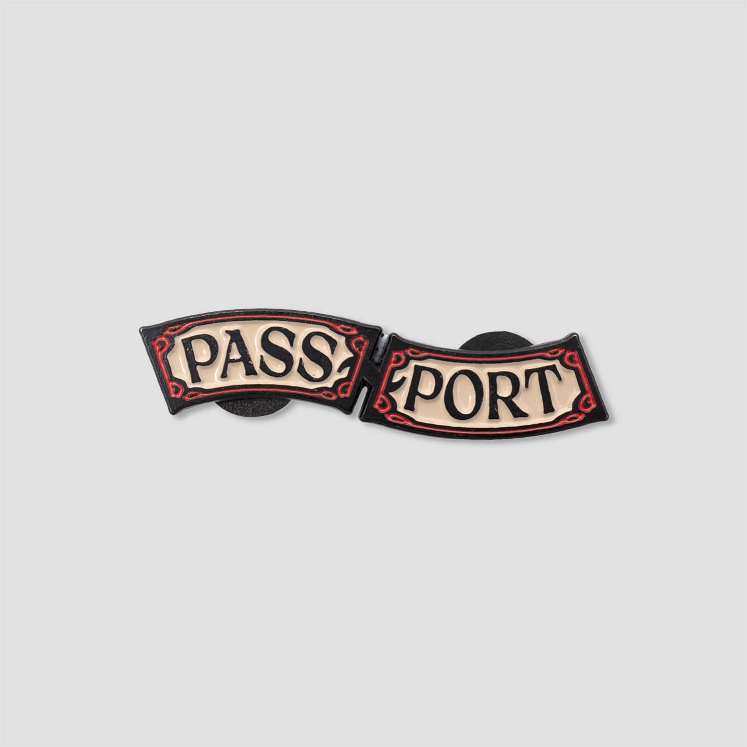 PassPort Red Flag Pin Black / Multi