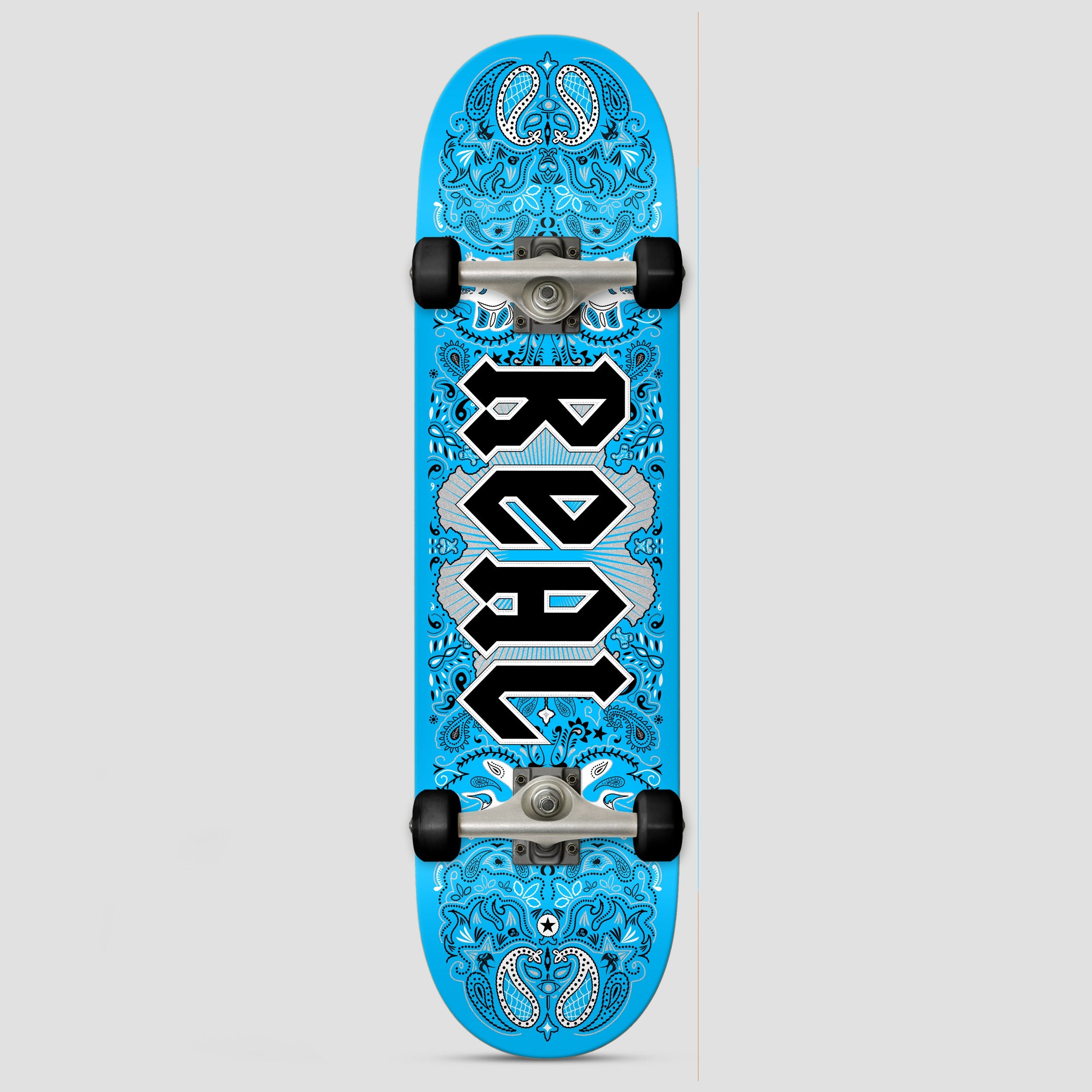 Real 7.5 Bandana Series Complete Skateboard Blue