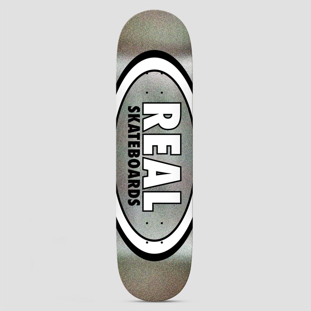 Real 8.25 Team Classic Oval Skateboard Deck Easy Rider Black Holo