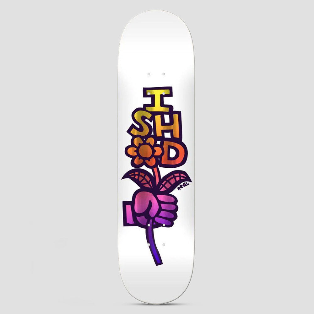 Real 8.38 Ishod Bouquet Skateboard Deck White