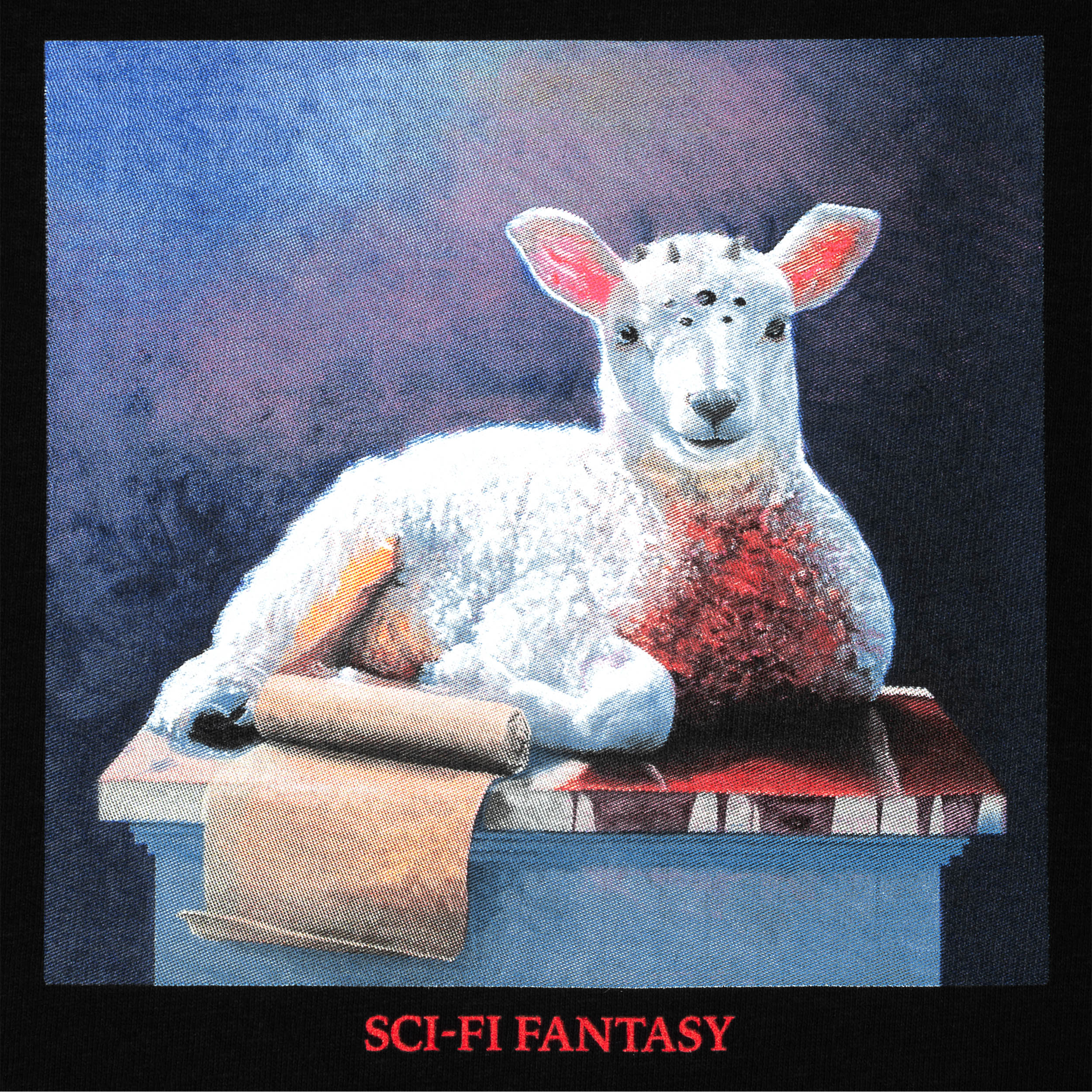 Sci-Fi Fantasy Lamb T-Shirt Black