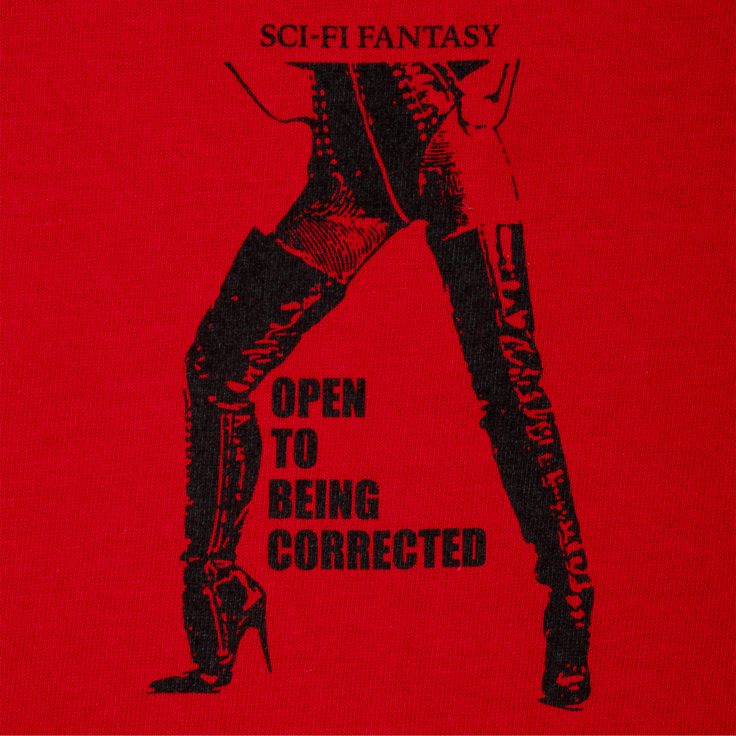 Sci-Fi Fantasy Open To Being Corrected T-Shirt Red