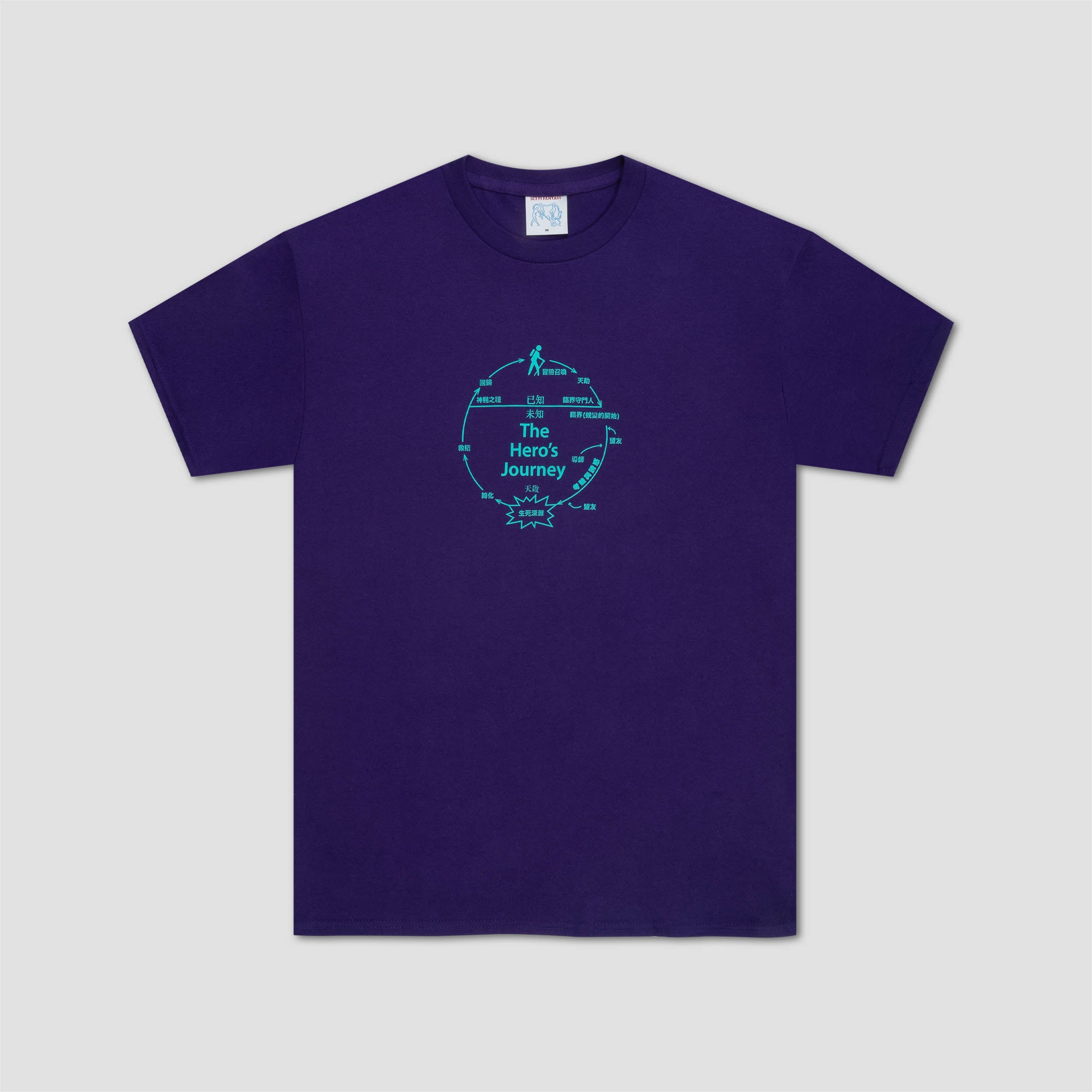 Sci-Fi Fantasy The Hero's Journey T-Shirt Sport Purple