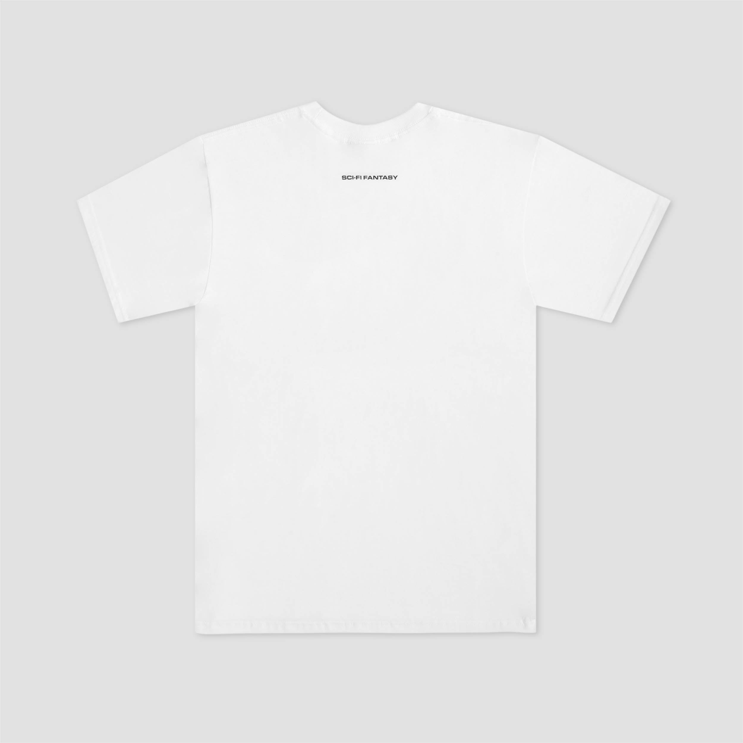 Sci-Fi Fantasy Waterfall T-Shirt White