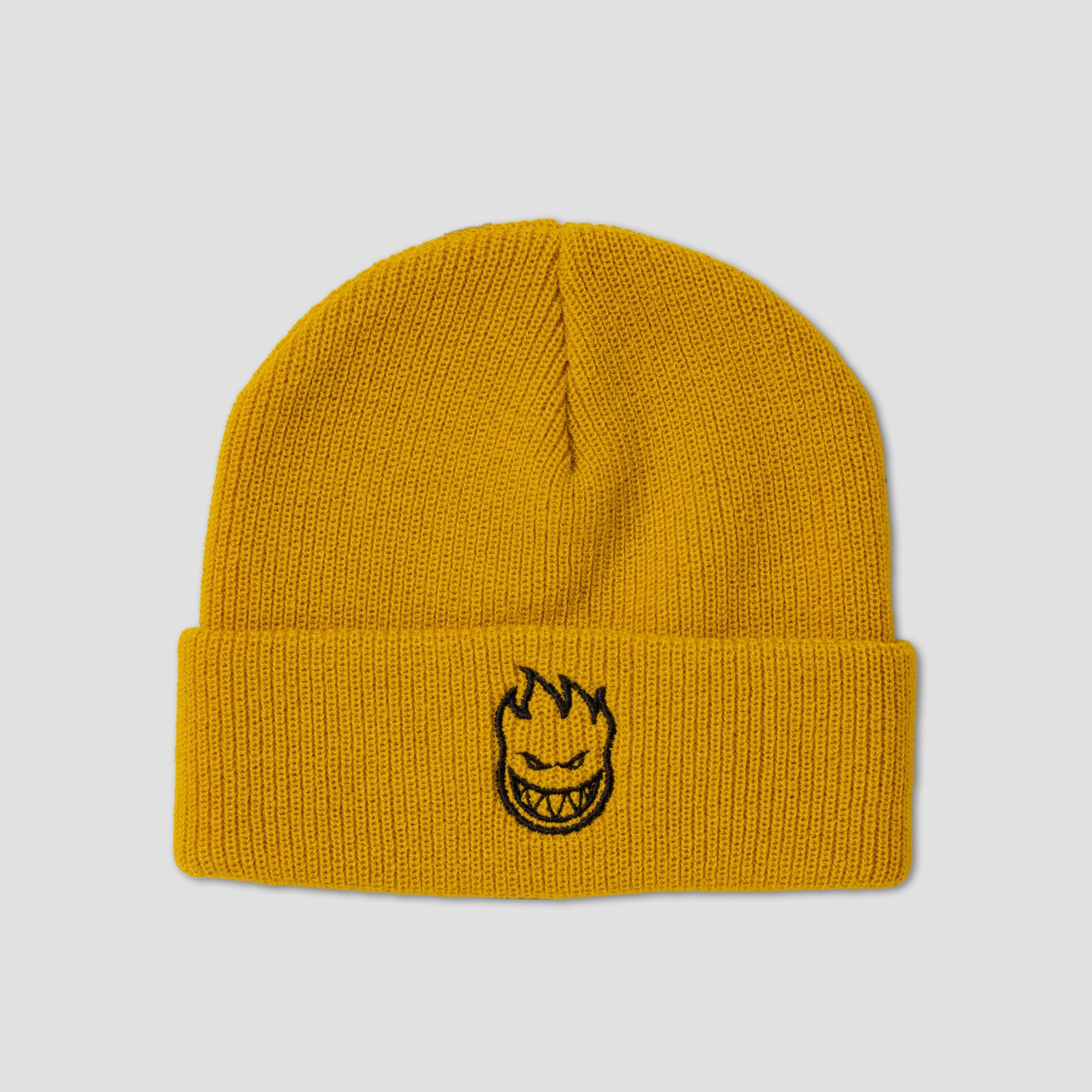 Spitfire Bighead Cuff Beanie Mustard Black