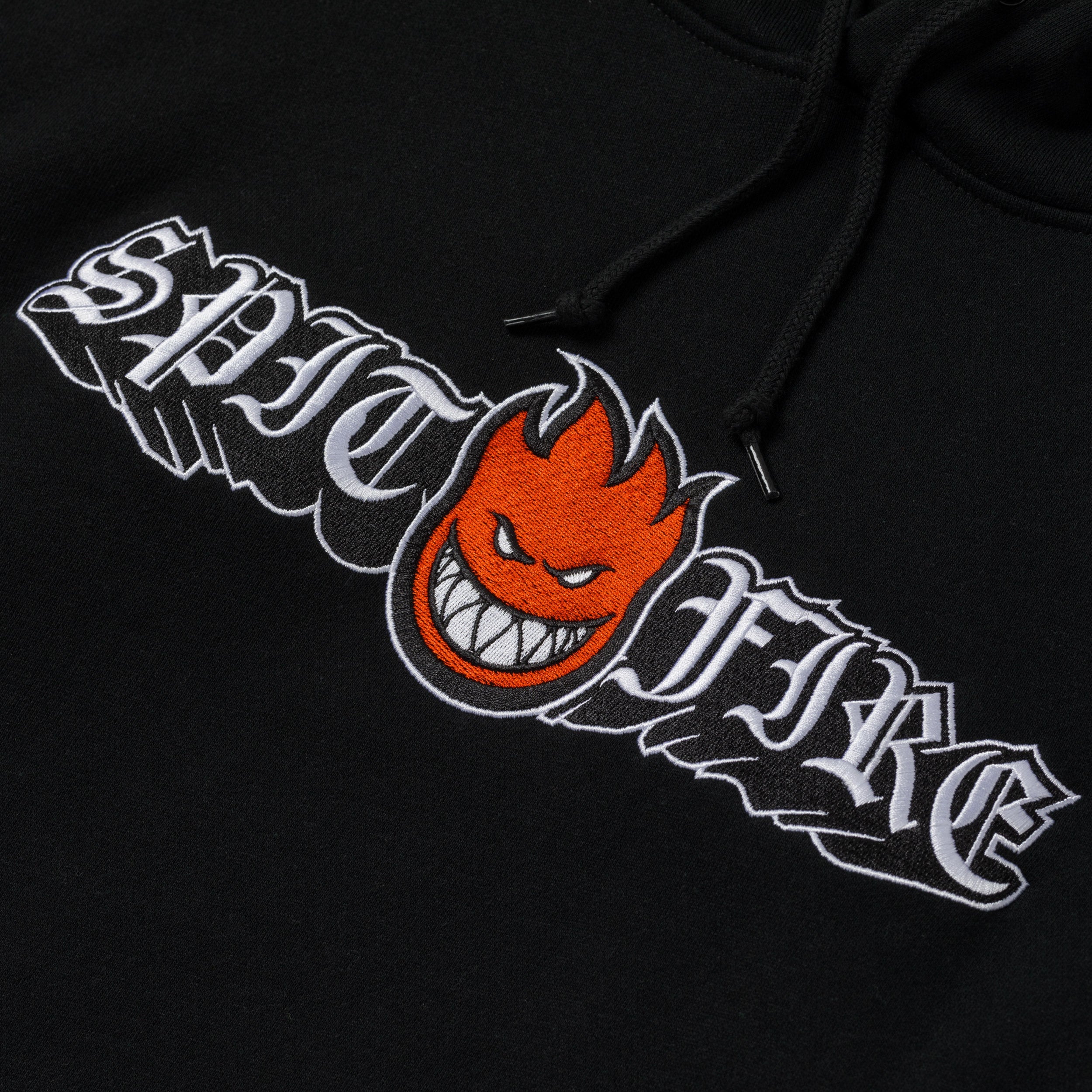 Spitfire Old E Drop Bighead Emb Hood Black