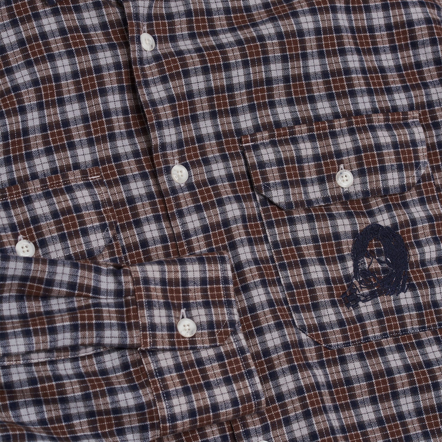Last Resort AB SM001 Dane Flannel Shirt Grey / Brown