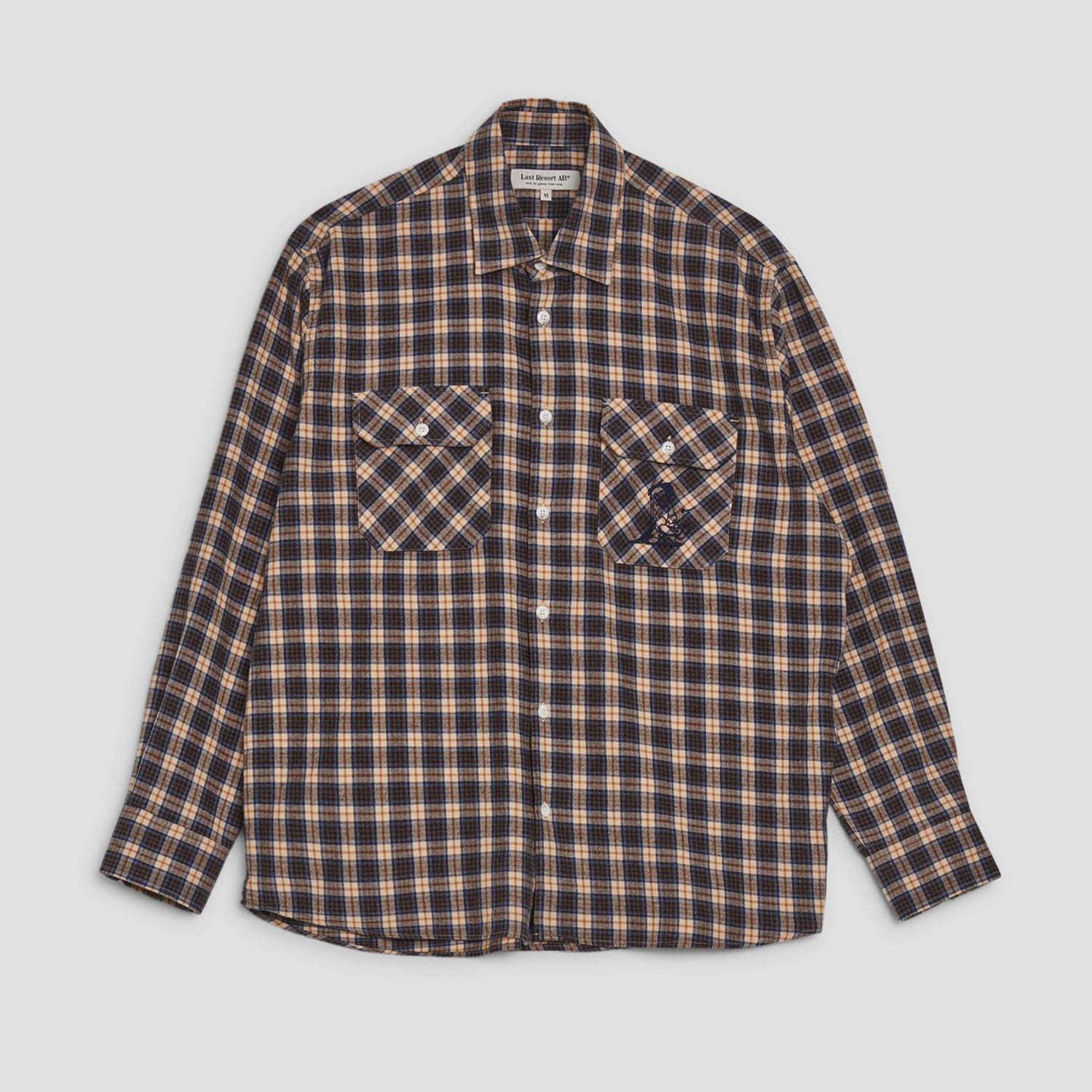 Last Resort AB SM001 Nick Flannel Shirt Vanilla / Brown
