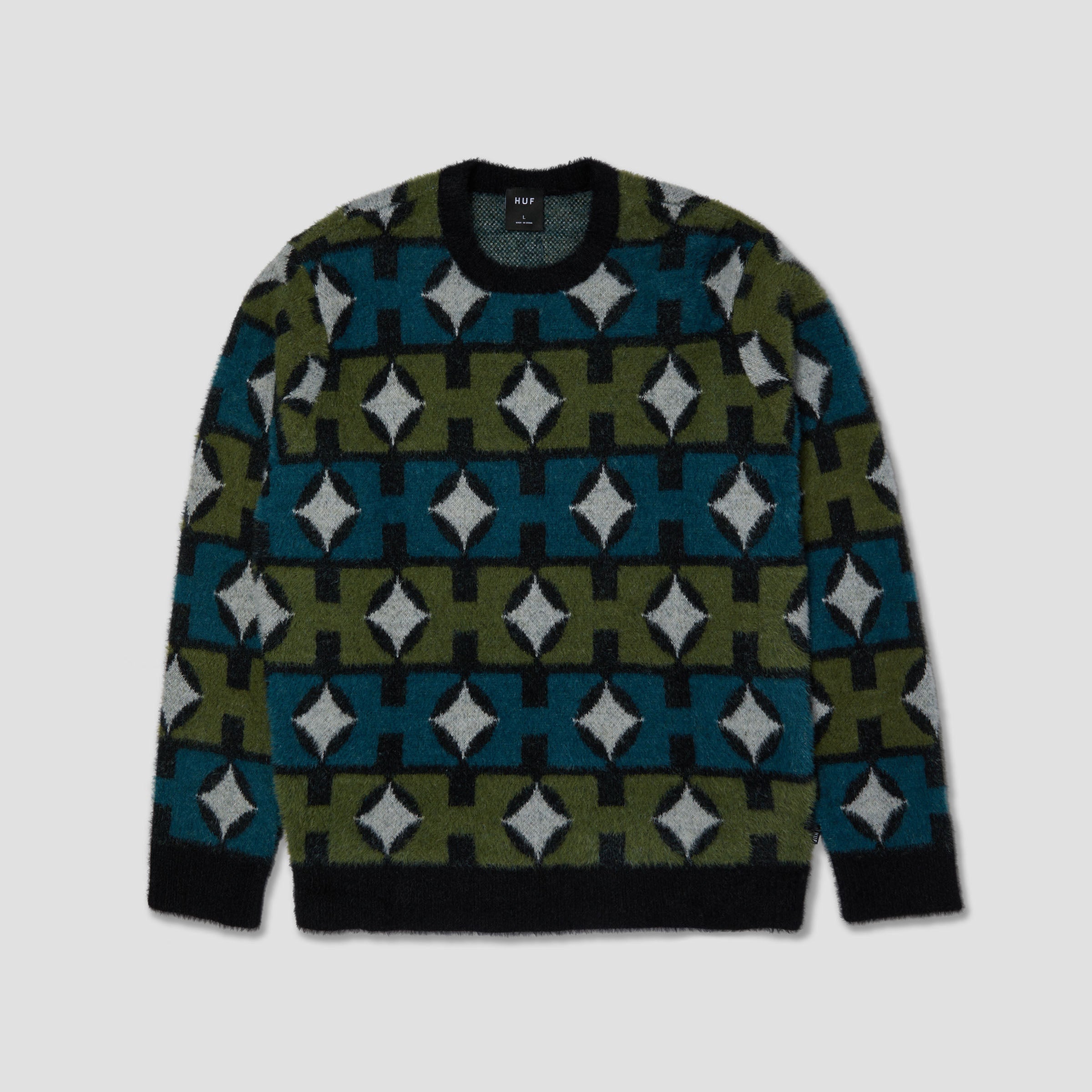 HUF Space Age Crew Sweater Pine