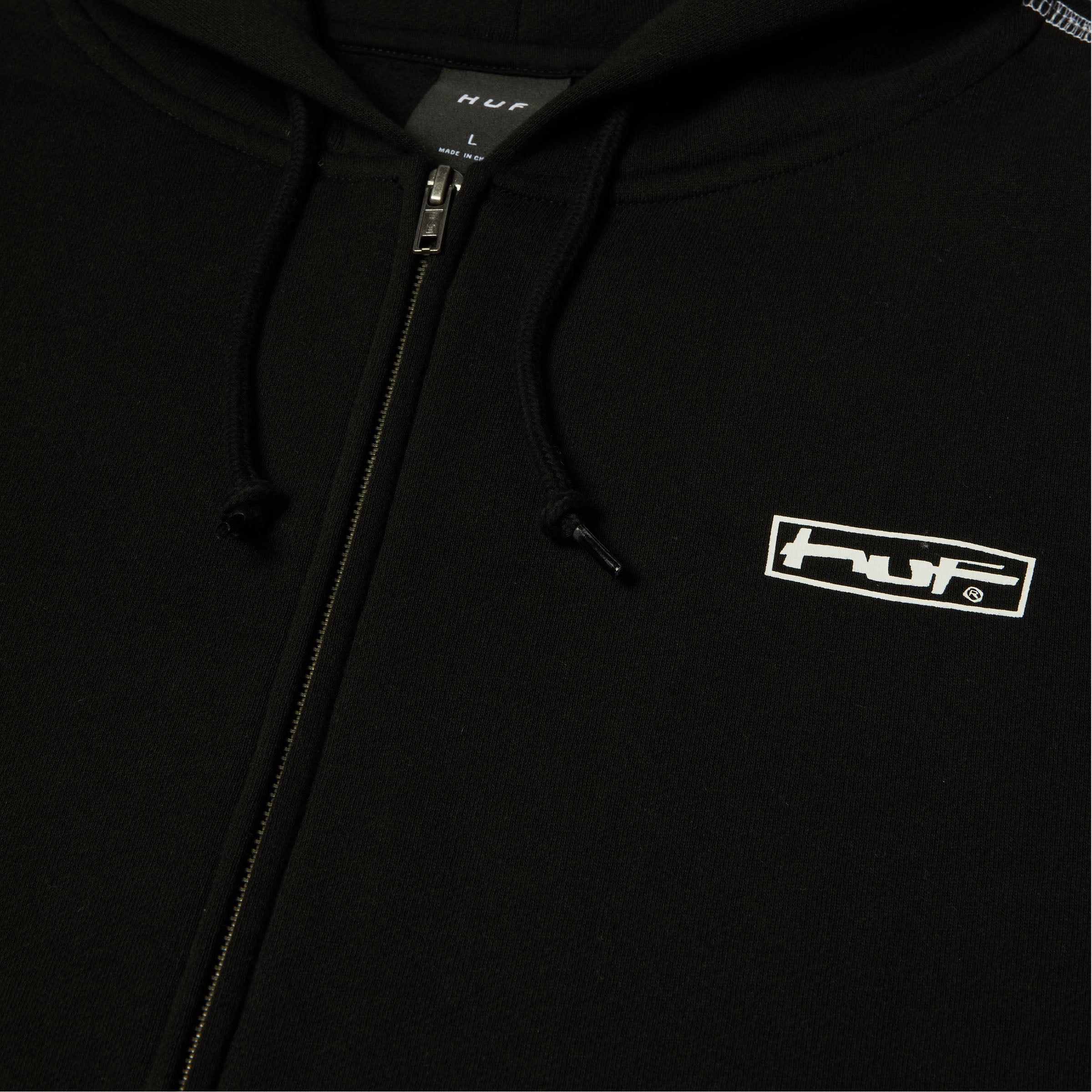 HUF Stretch Zip Hood Black