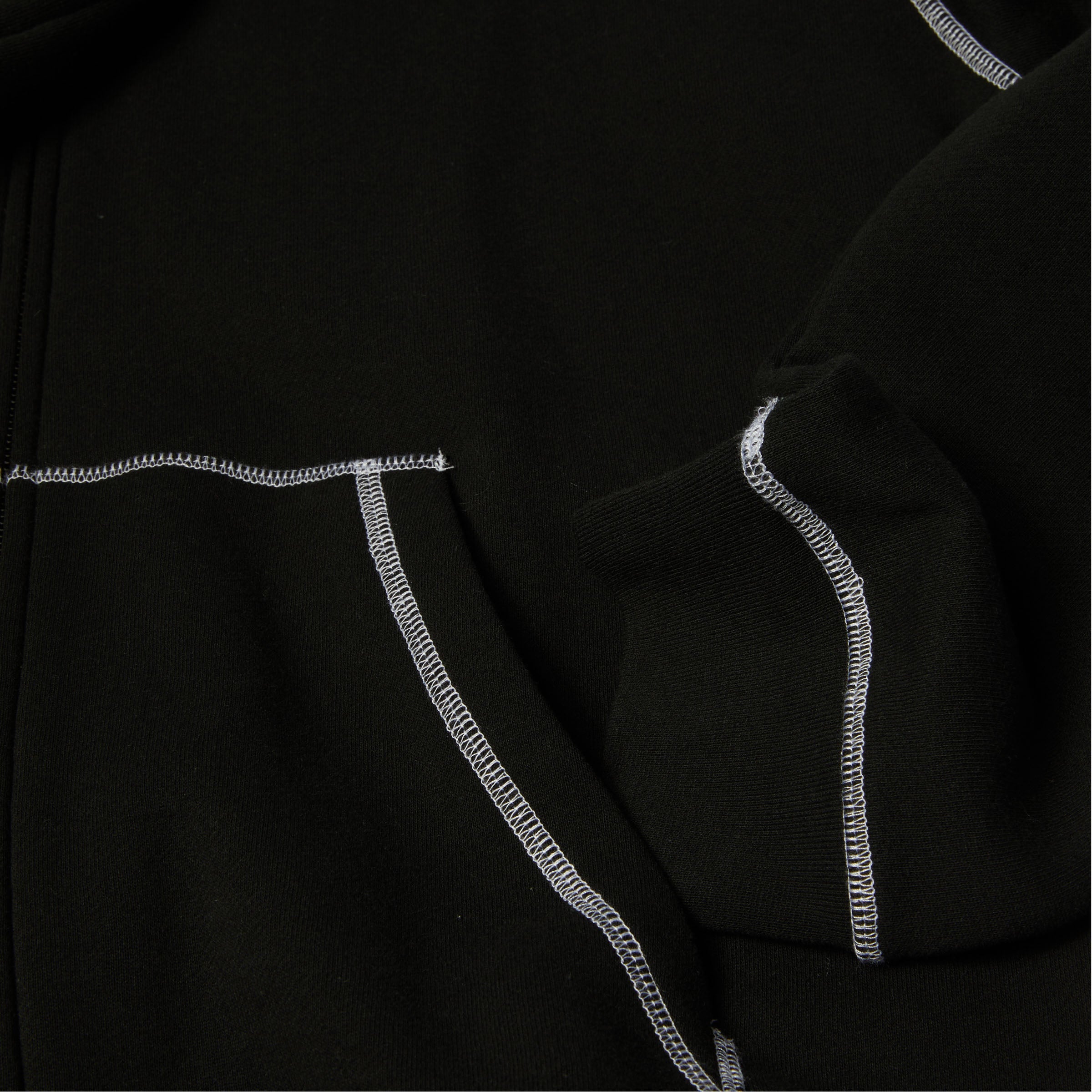 HUF Stretch Zip Hood Black