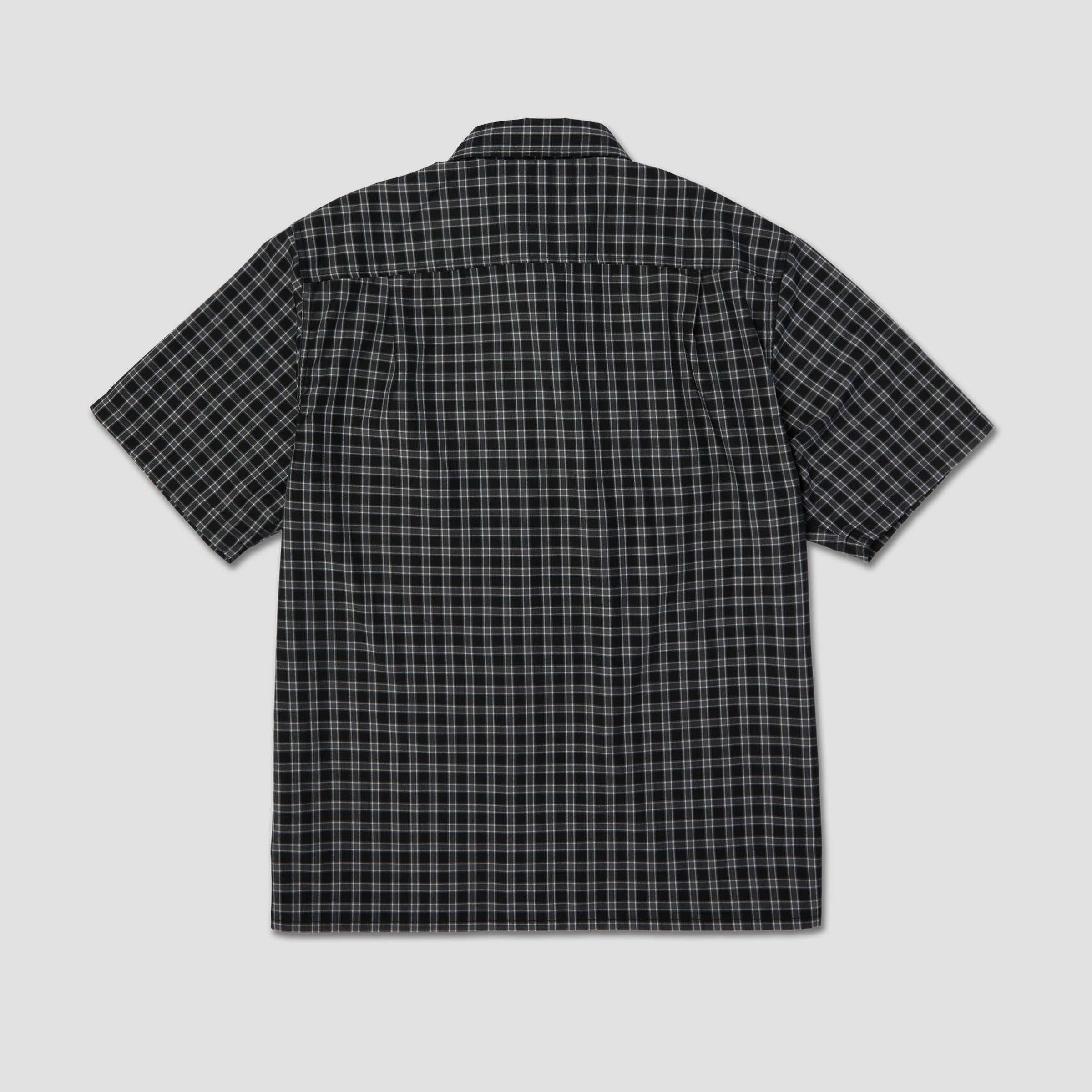HUF Stretch Micro Plaid Shortsleeve Shirt Black