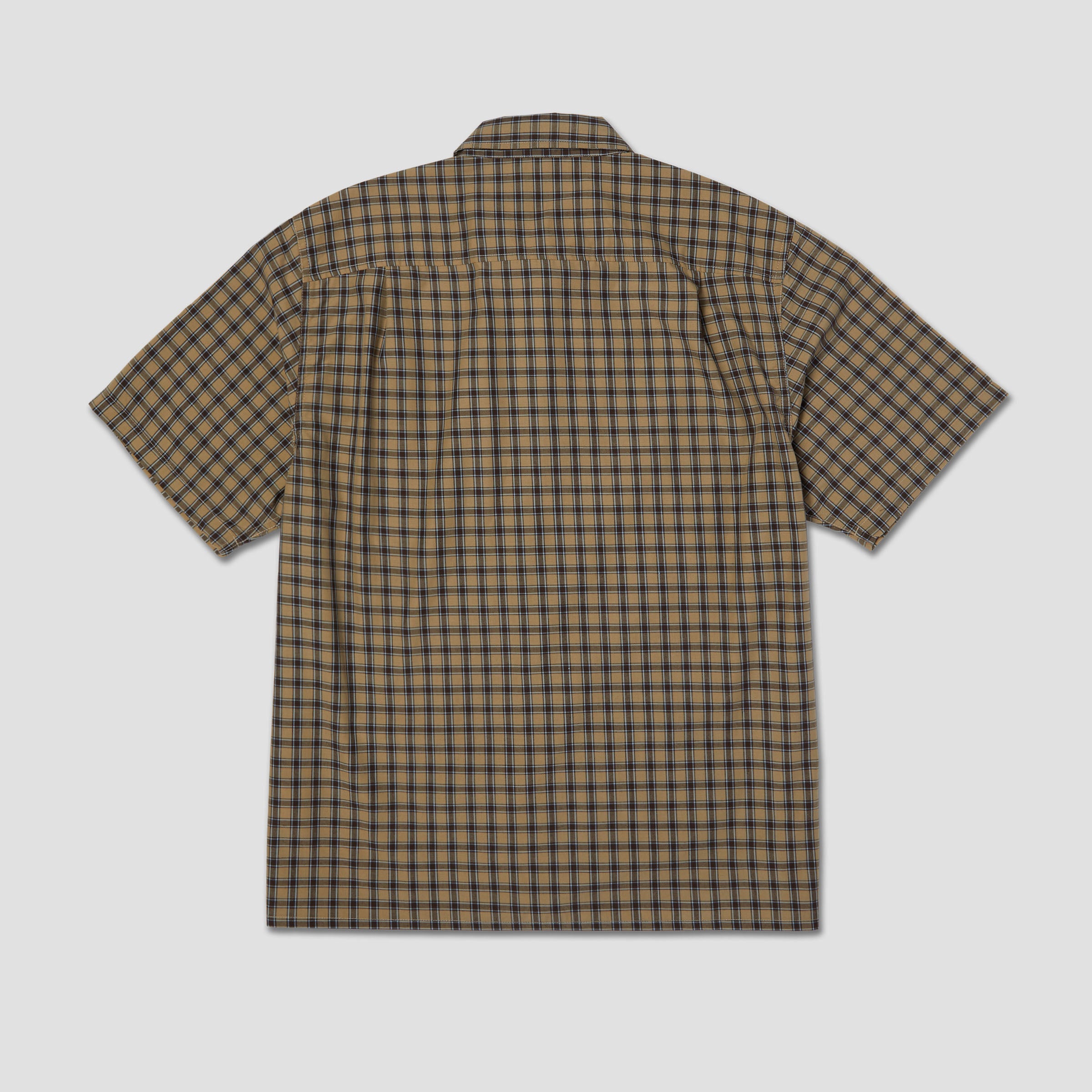 HUF Stretch Micro Plaid Shortsleeve Shirt Clay