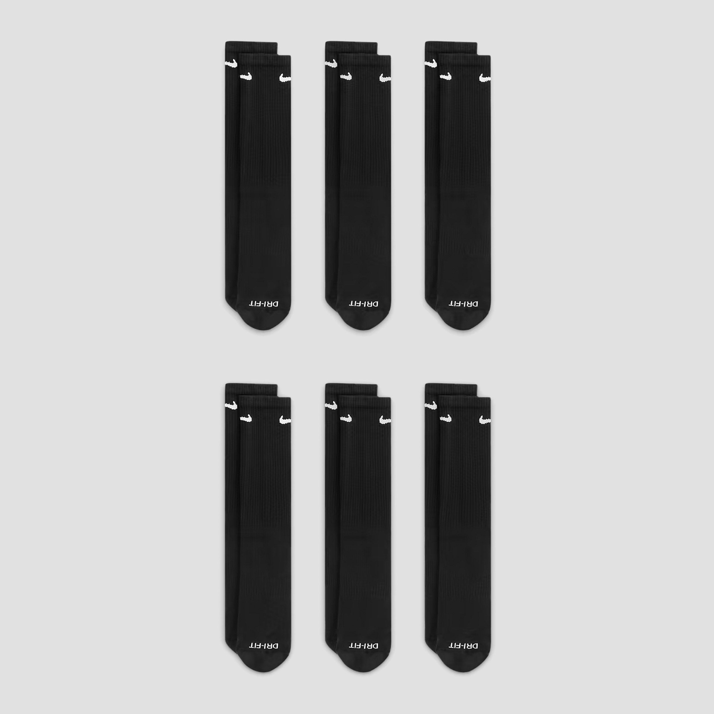 Nike Everyday Plus Cushioned Socks Black / White (6 pairs)