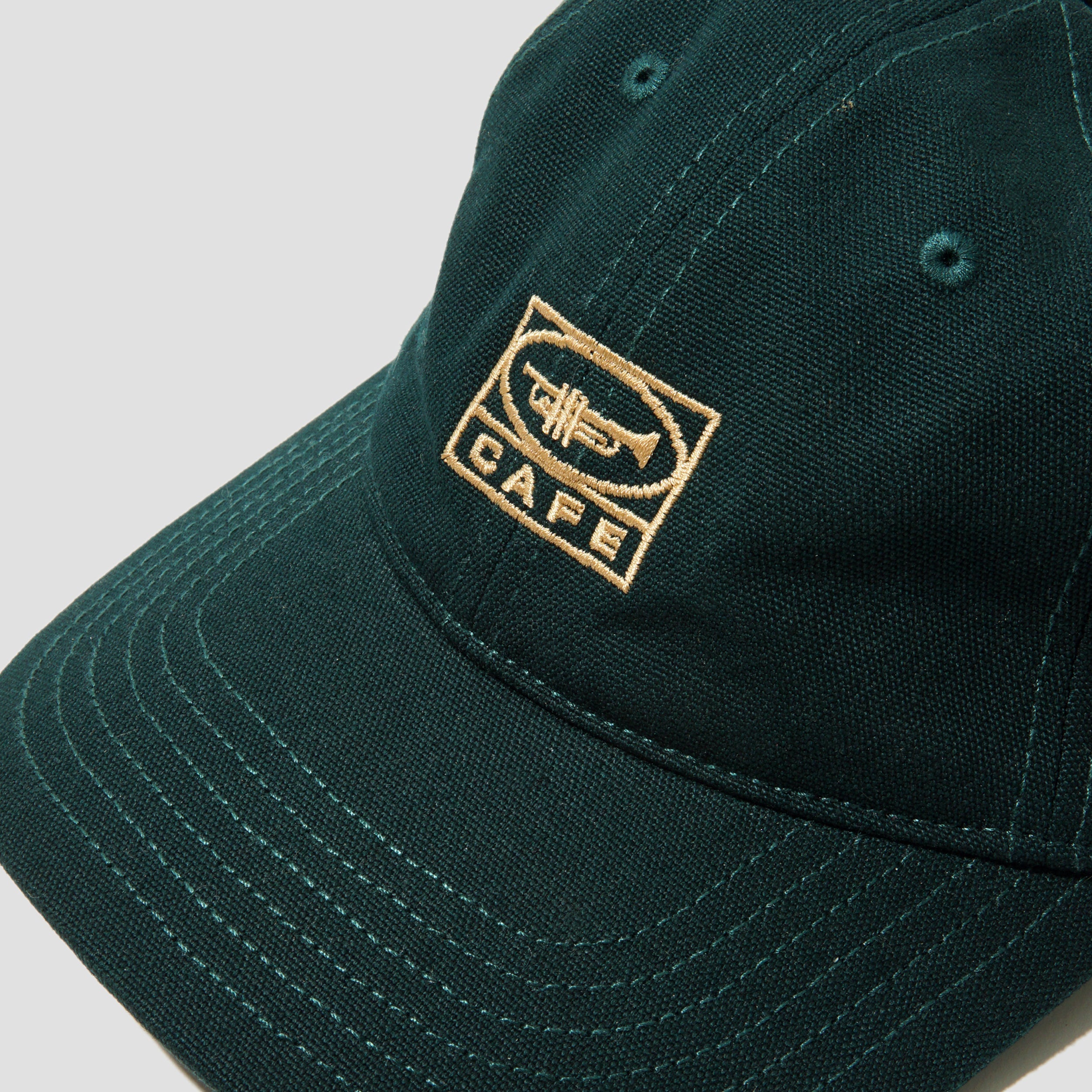 Skateboard Cafe 45 6 Panel Cap Forest Green / Gold